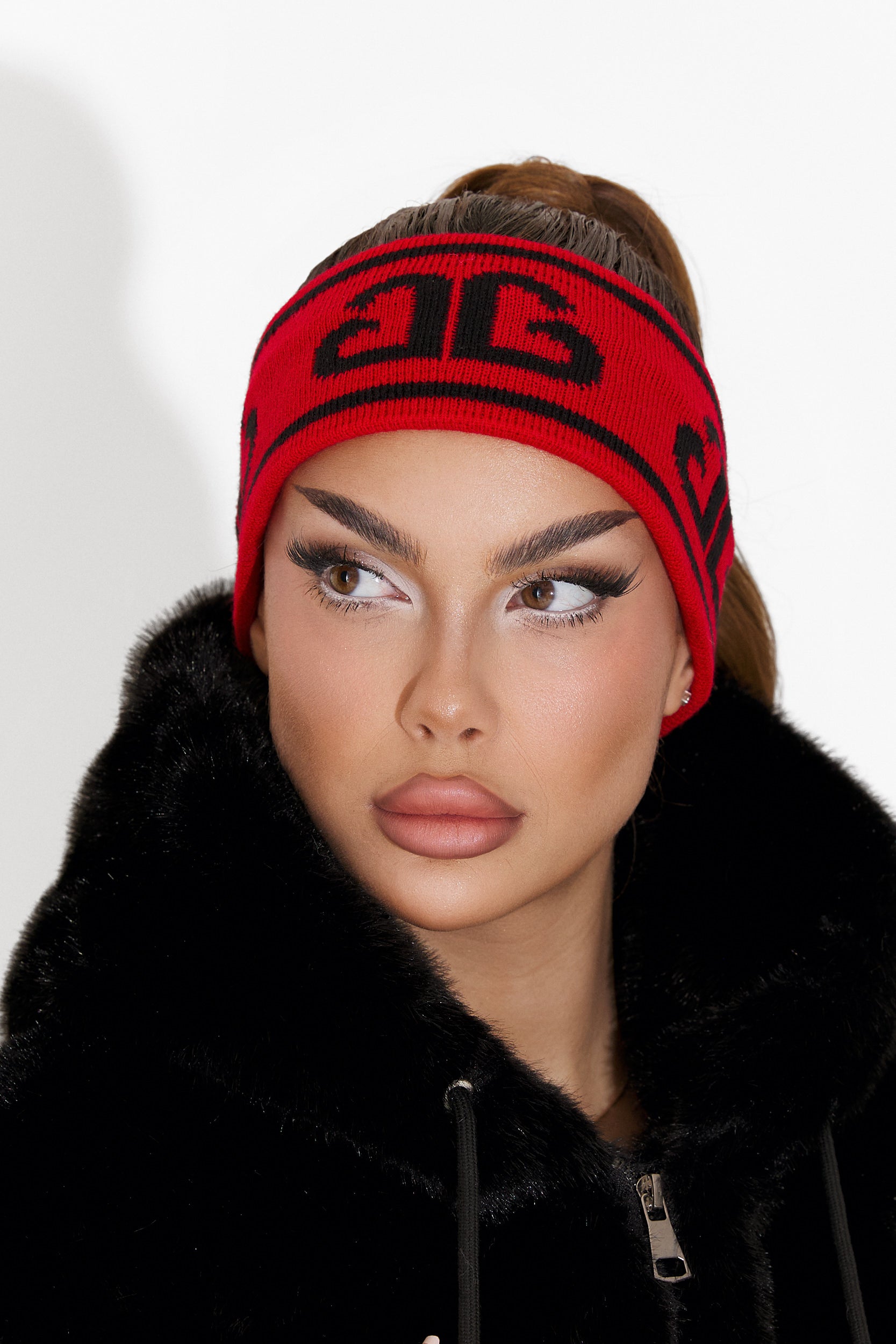 Касра Богас дамска червена лента за глава в случаен стил