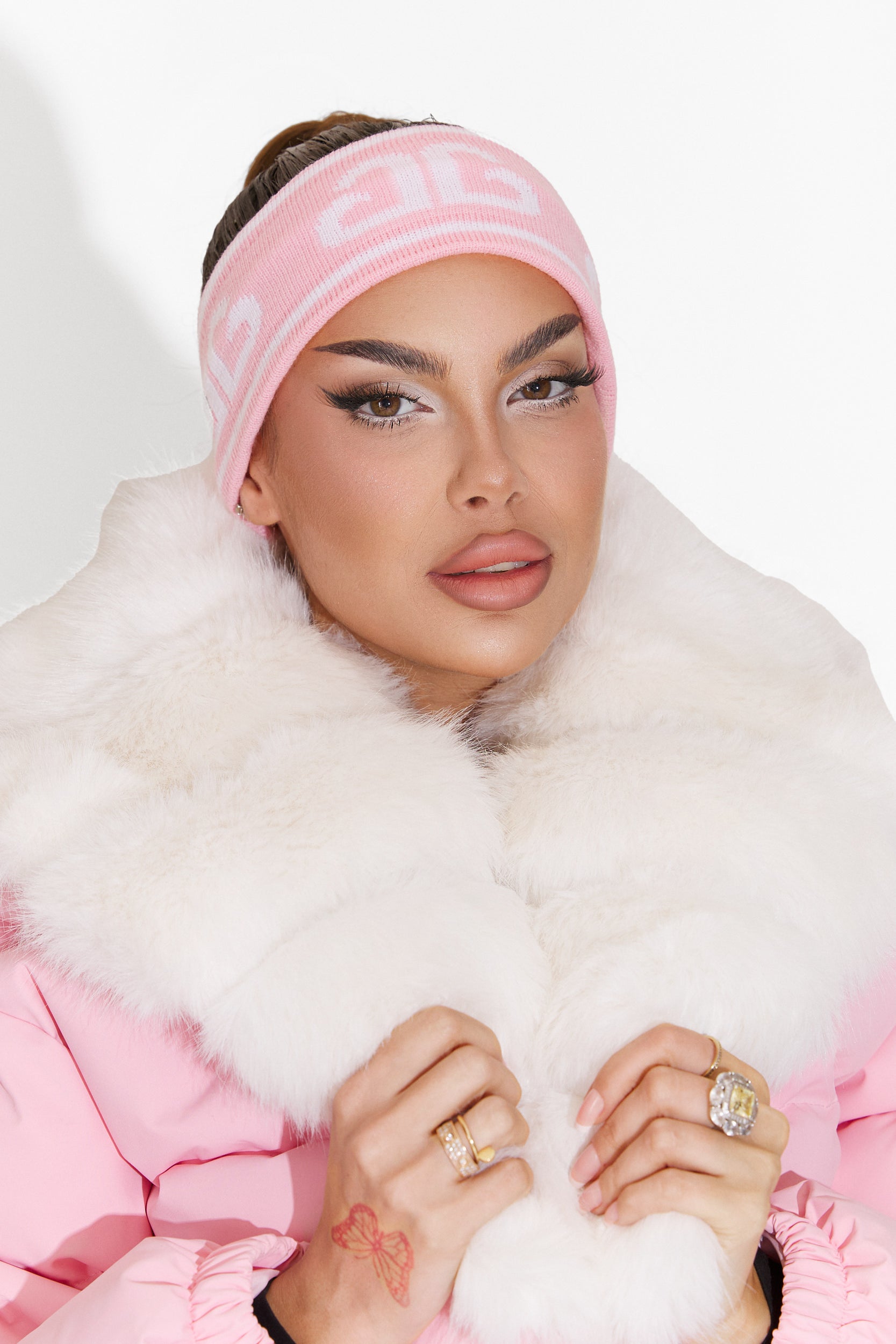 Кежуал дамска лента за глава в розово Kasra Bogas