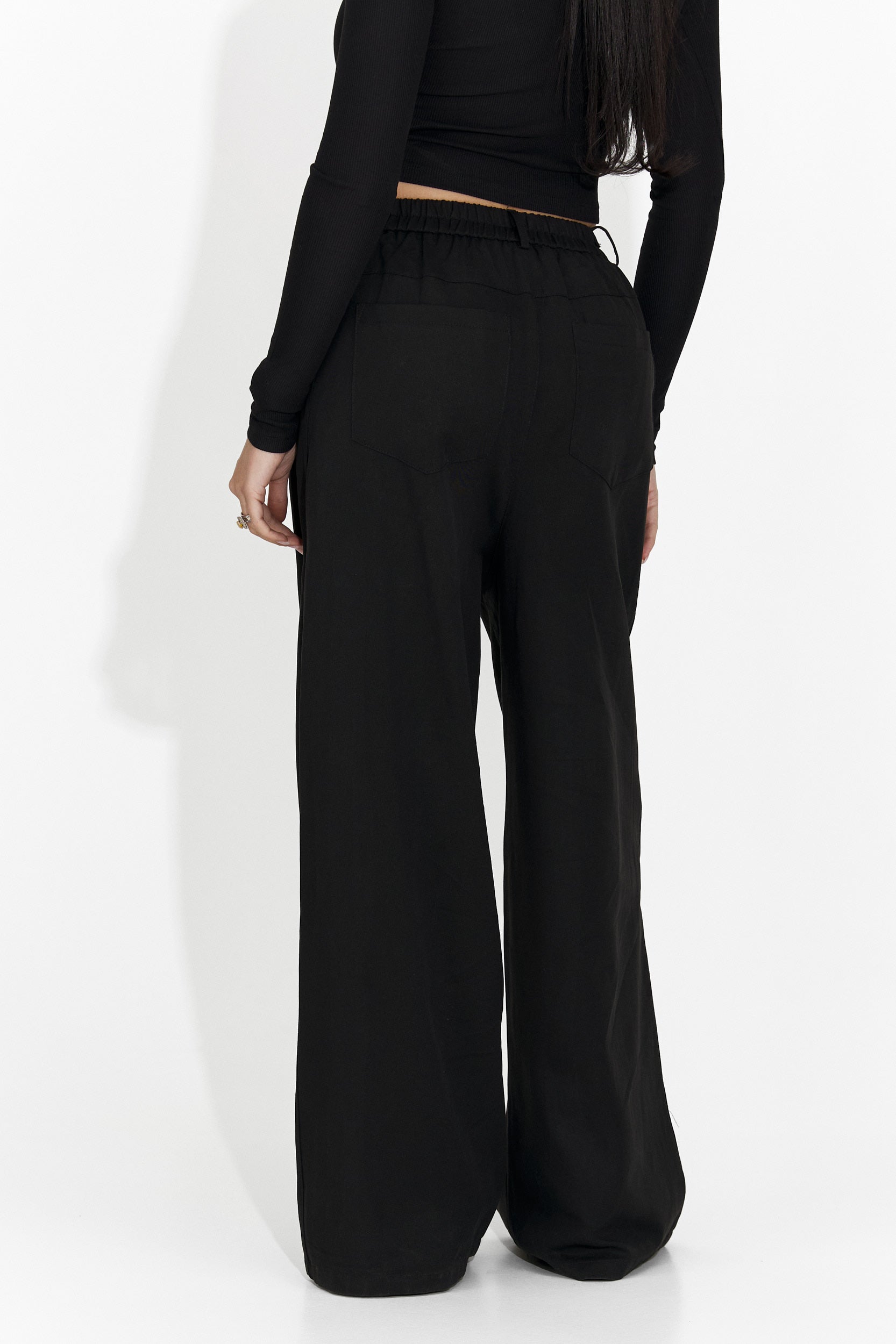 Дамски ежедневни черни дънки Irsaia Bogas