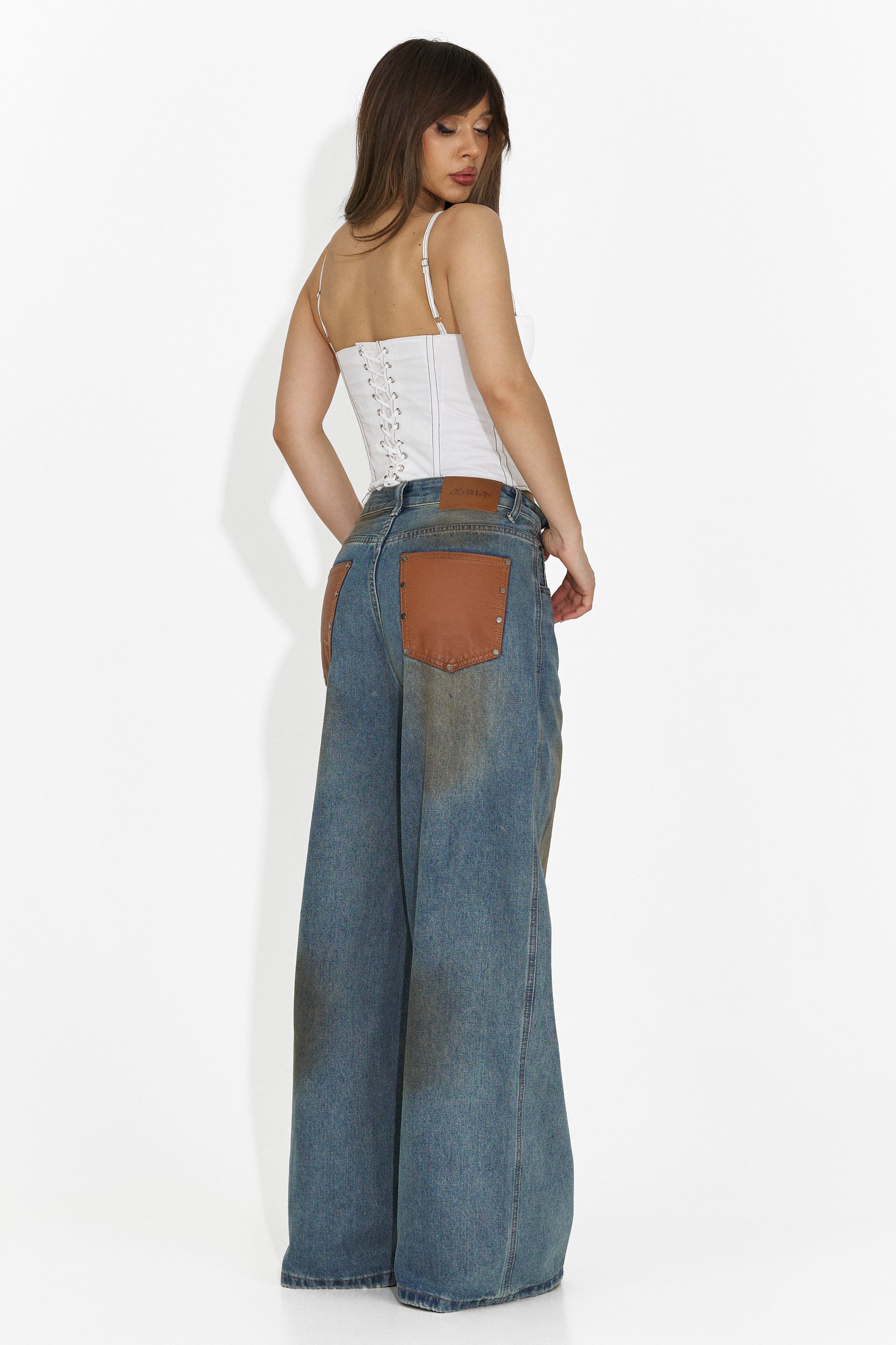 Сини дамски ежедневни дънки Angeliana Bogas