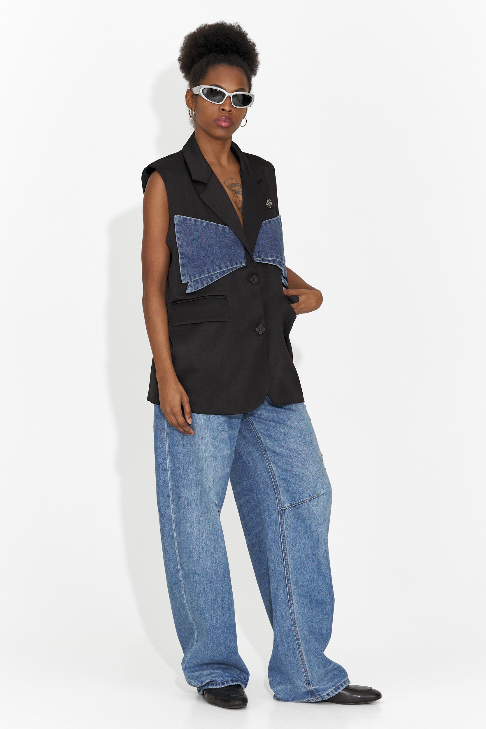 Дамски ежедневни сини дънки Hanina Bogas