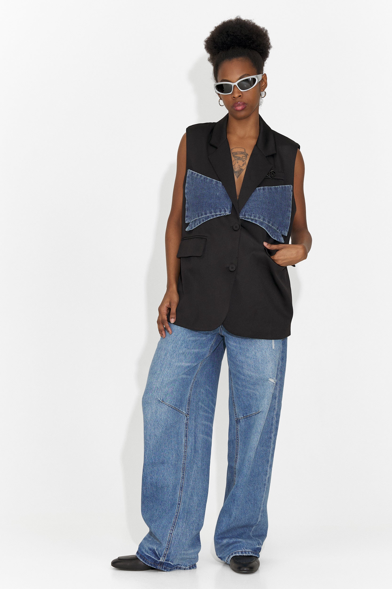 Дамски ежедневни сини дънки Hanina Bogas