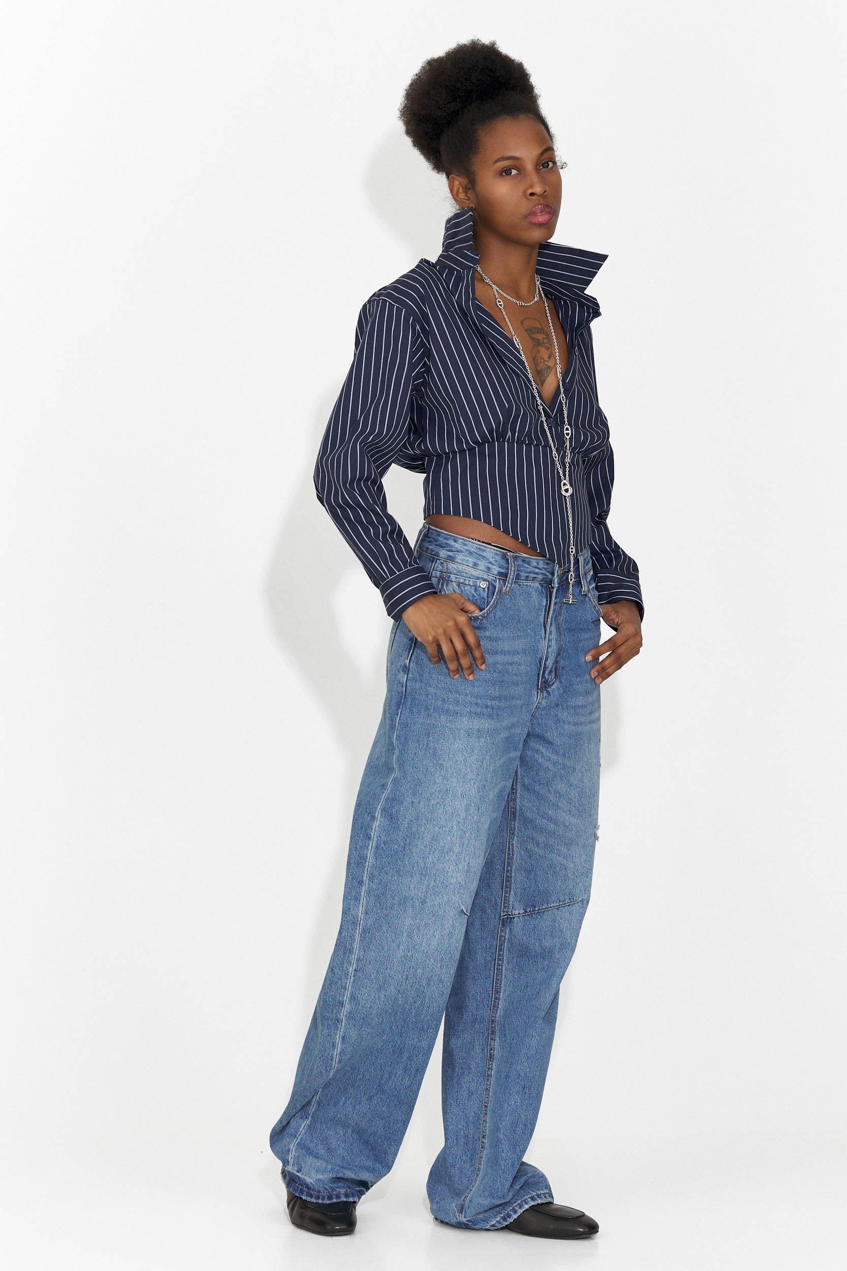 Дамски ежедневни сини дънки Hanina Bogas