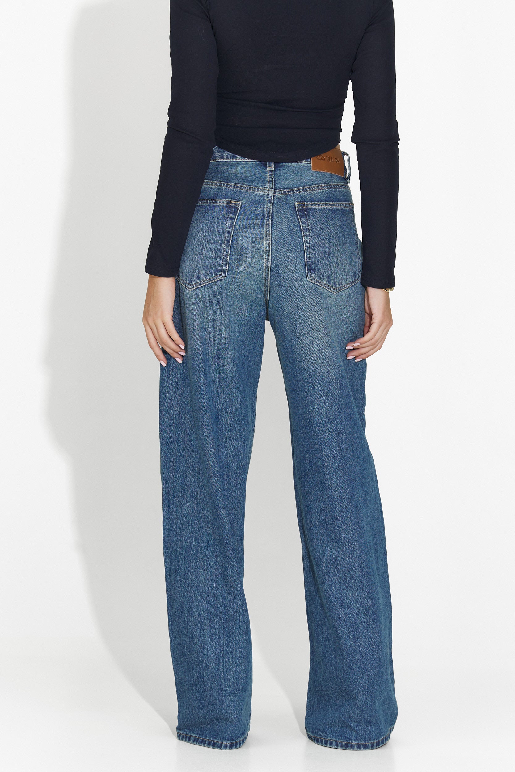 Дамски кежуал дънки в синьо Nuvya Bogas