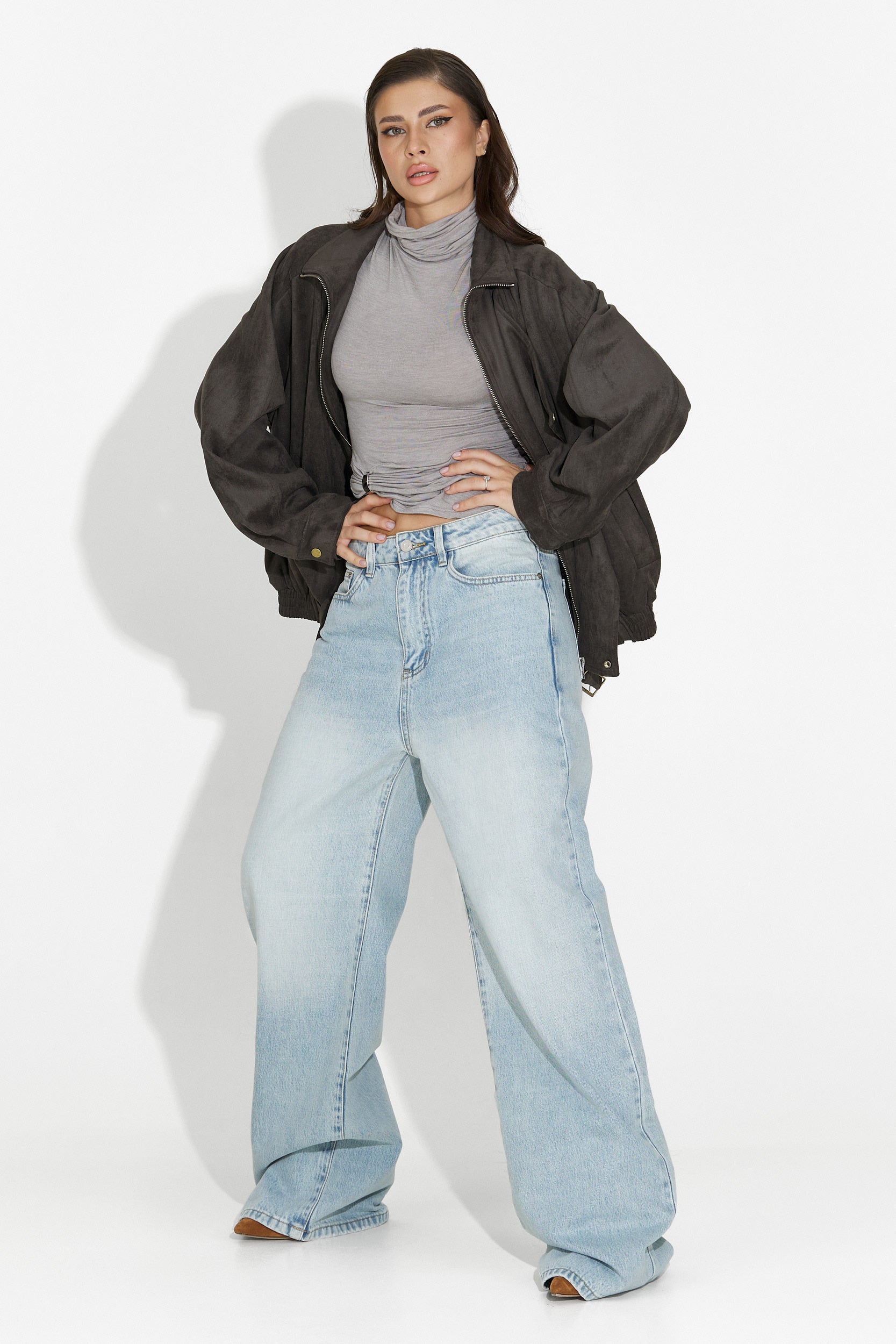 Дамски кежуал дънки в синьо Aurenza Bogas