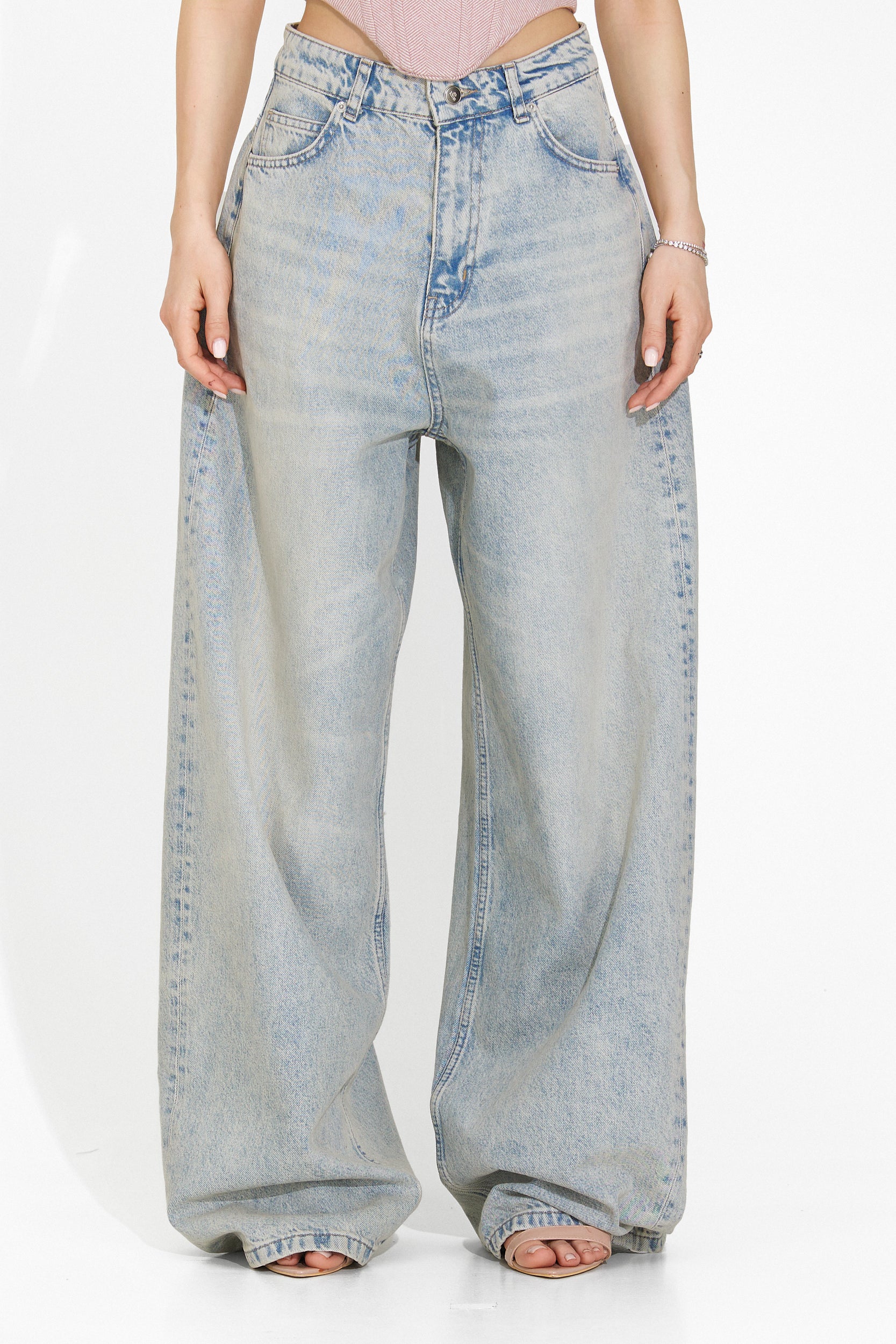 Дамски casual дънки синьо Karysa Bogas