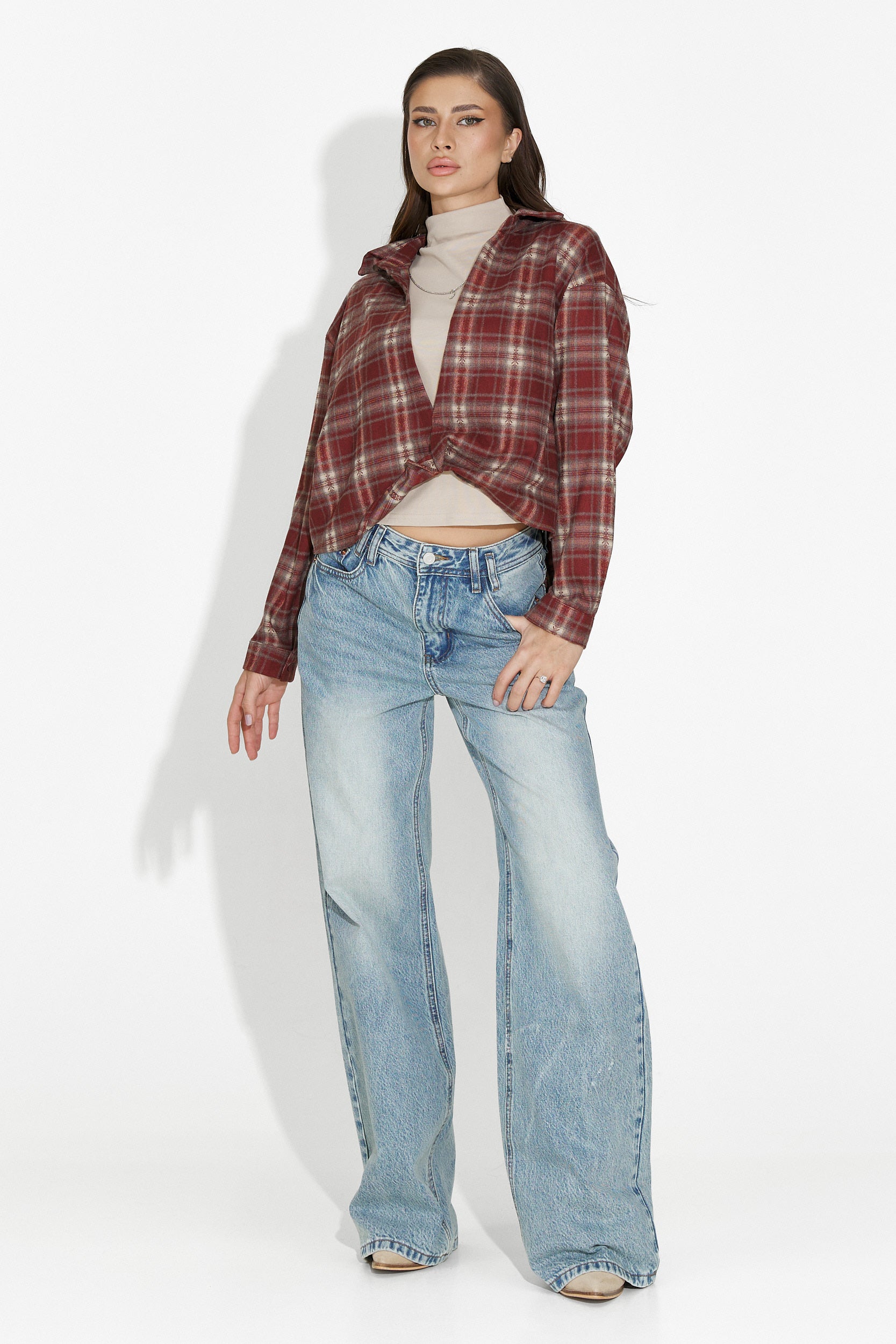 Дамски кежуал дънки в синьо Luma Bogas