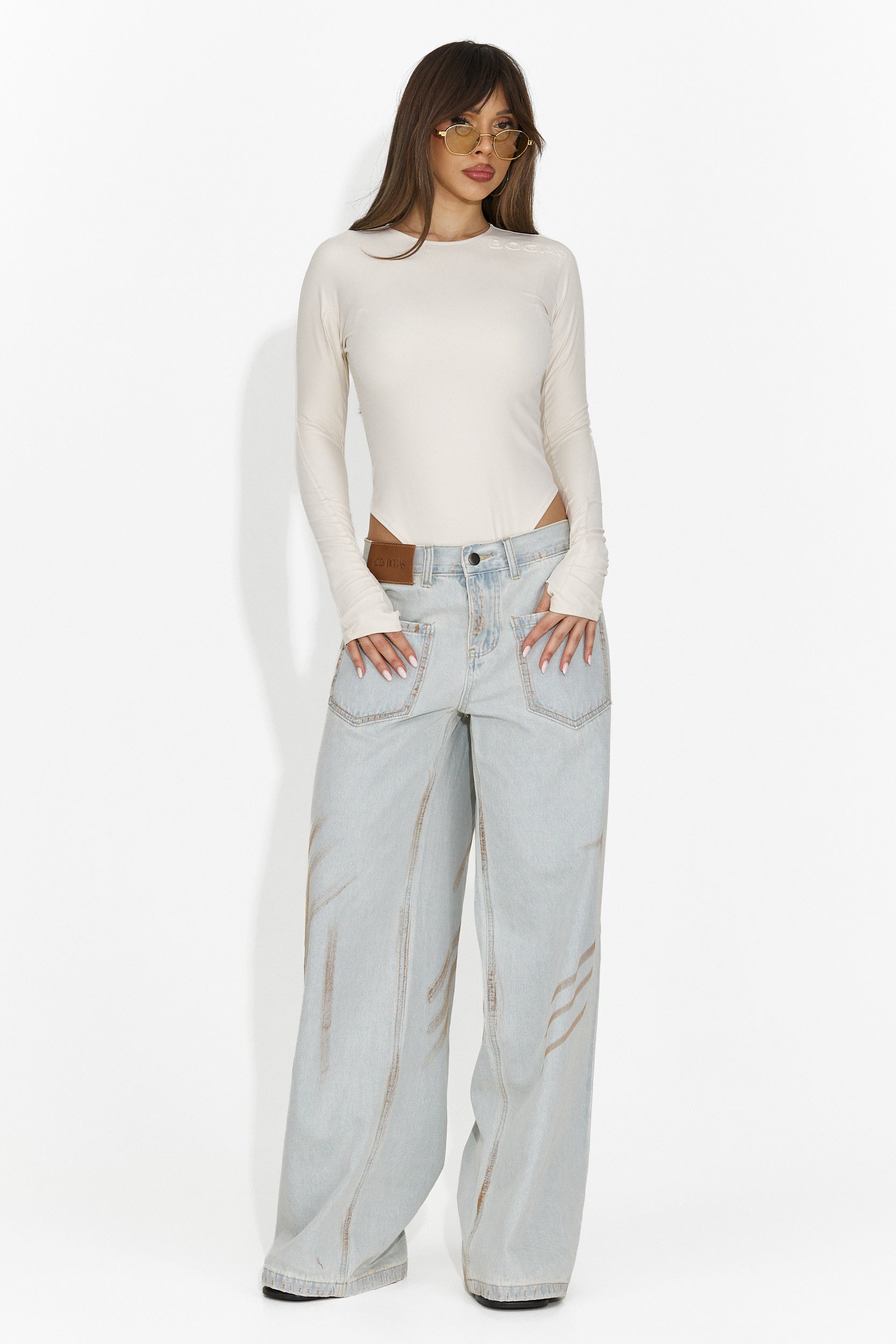 Дамски ежедневни дънки светлосини Taby Bogas