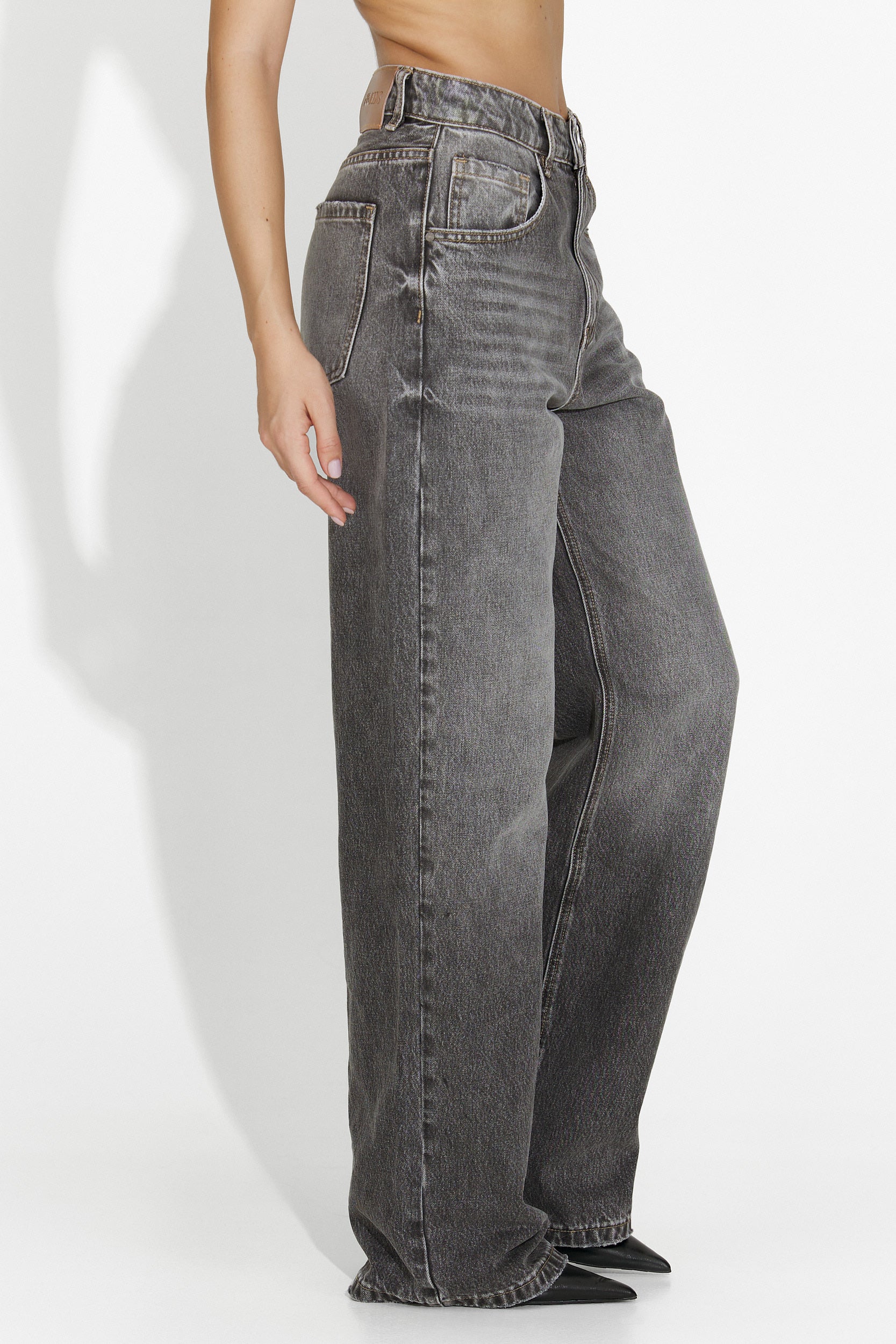 Дамски кежуал сиви дънки Semika Bogas