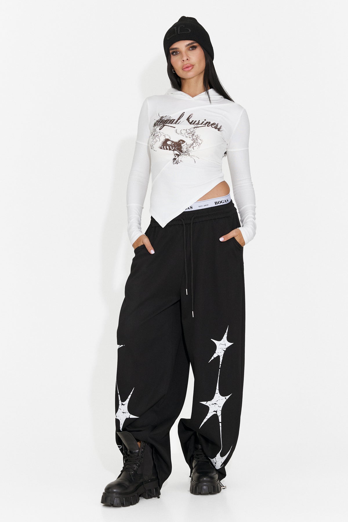 Bluza casual alba Pranolaira Bogas