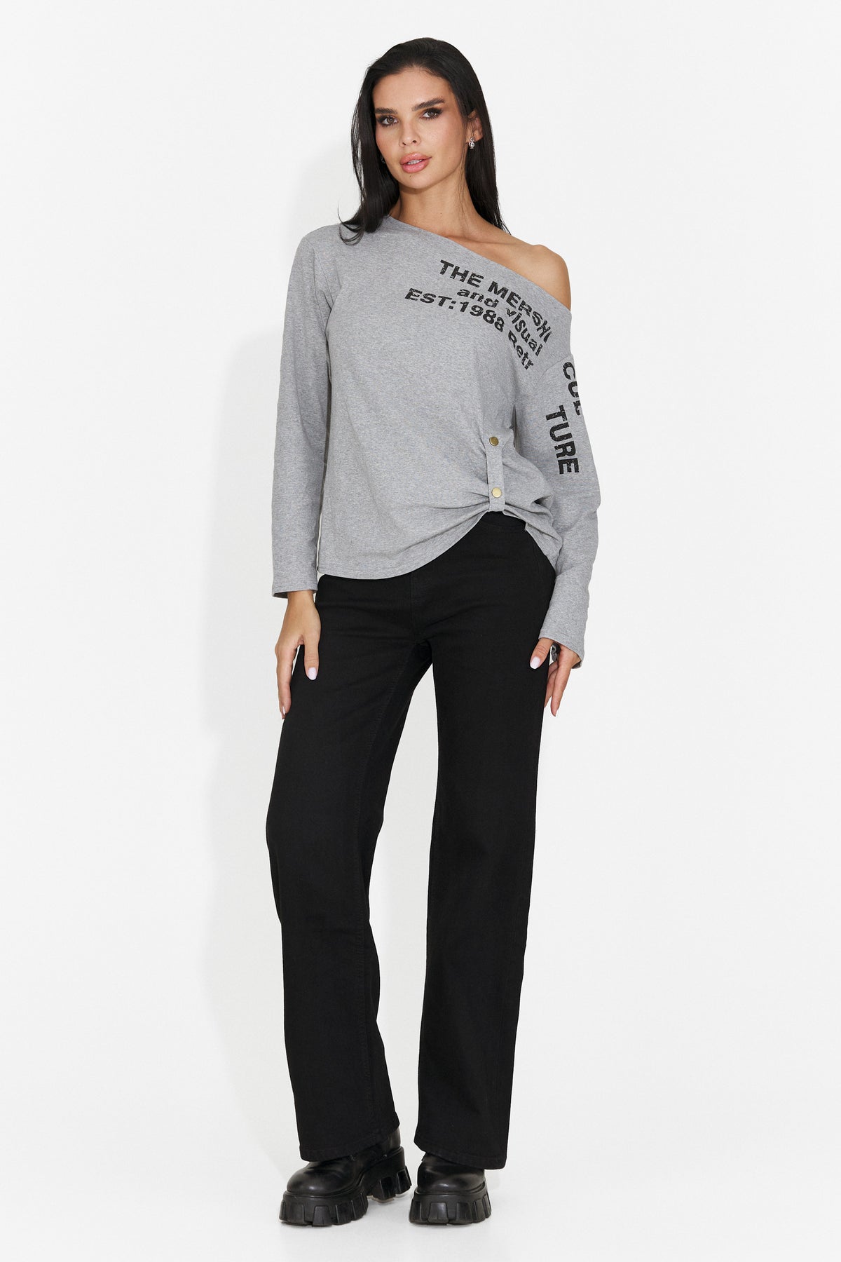 Bluza casual gri Scasivoalia Bogas