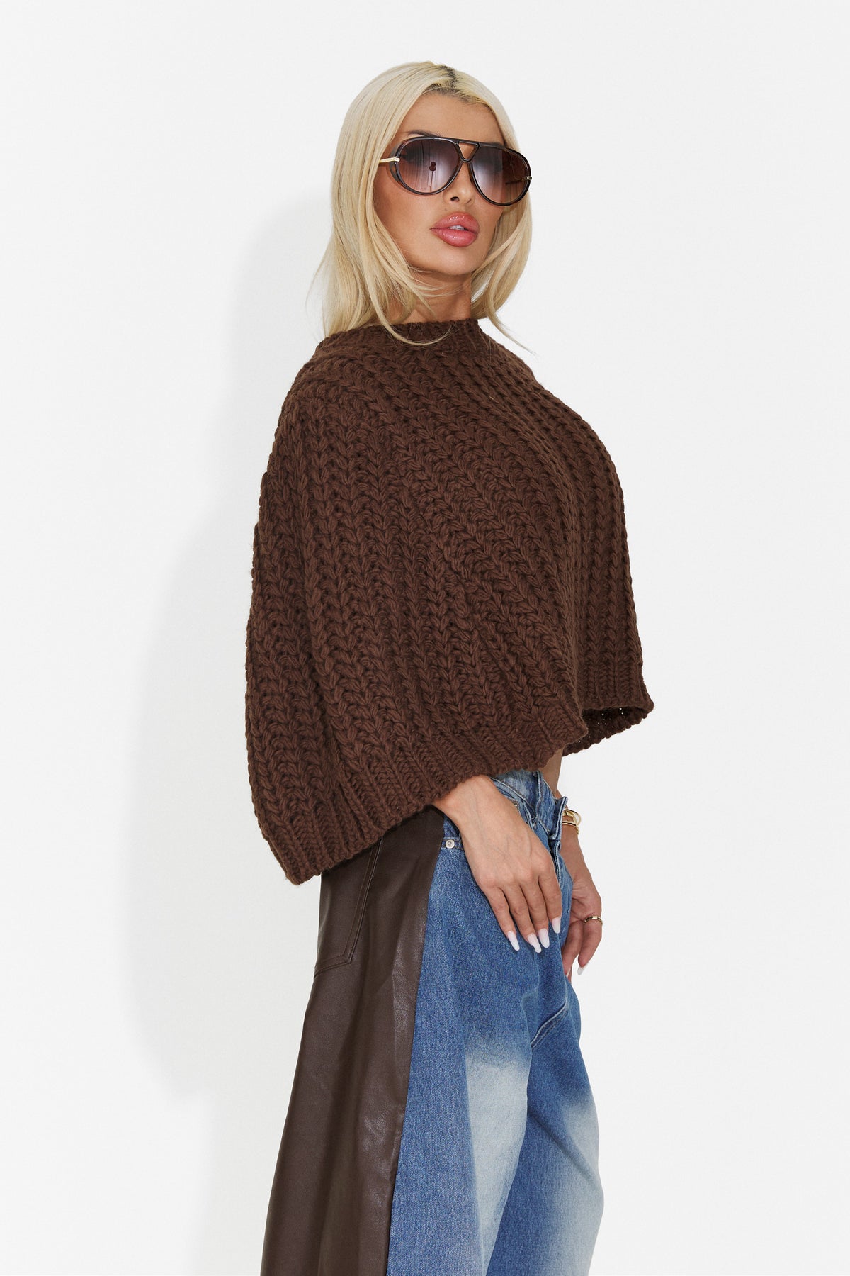Bluza casual maro Fluceyra Bogas