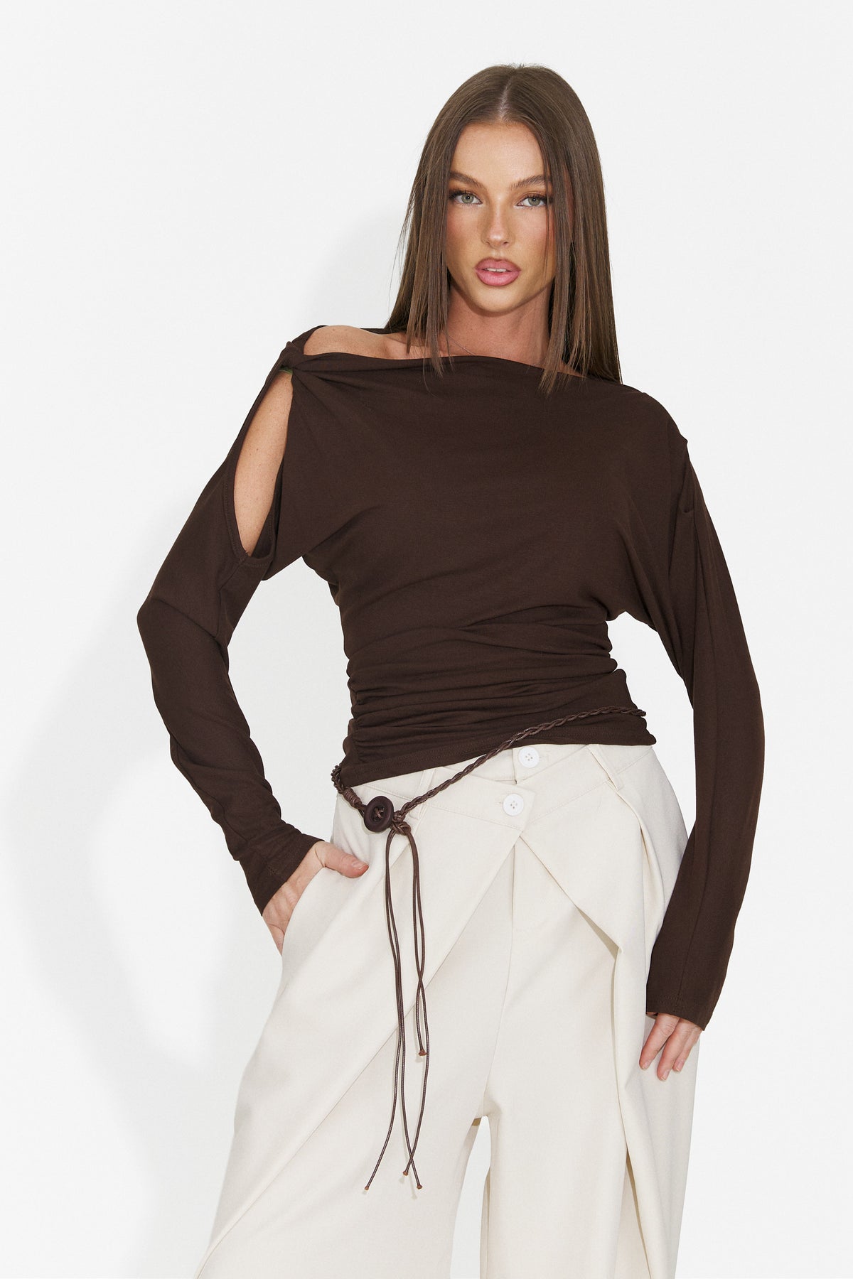 Bluza casual maro Niluova Bogas