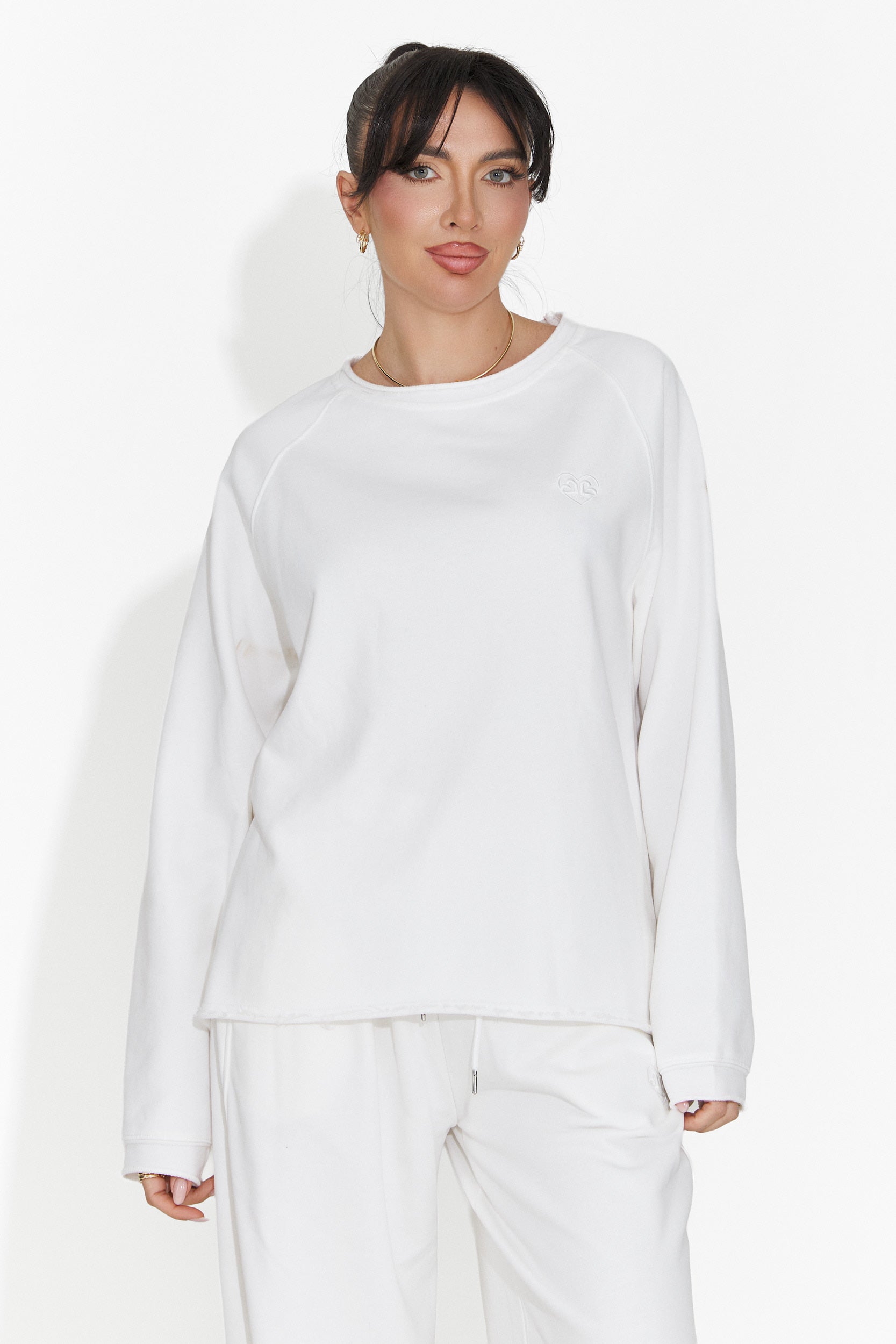 Дамска ежедневна блуза в бяло Kapia Bogas