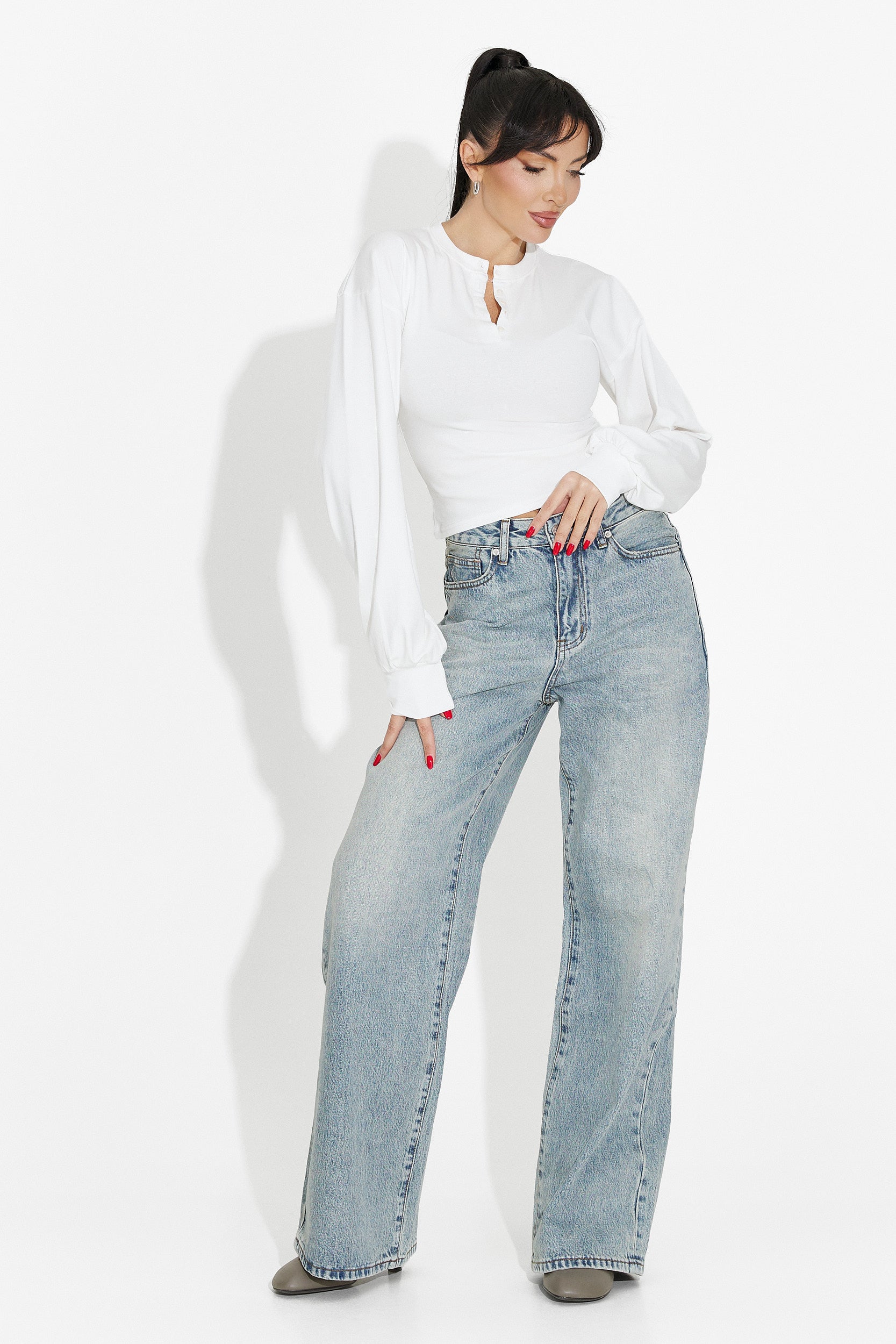 Блуза дамска ежедневна бяла Tivora Bogas