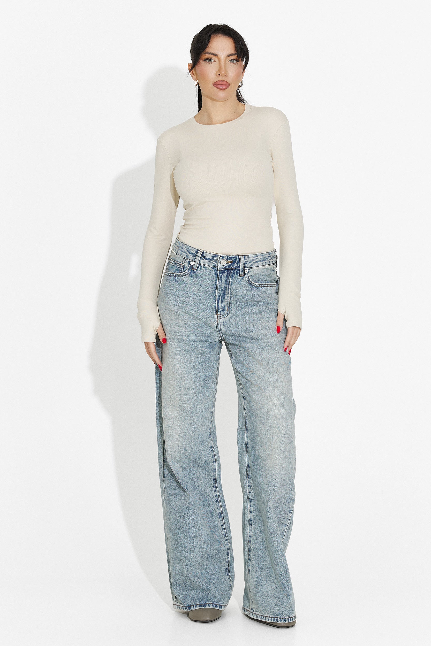 Дамска ежедневна блуза бежова Kisena bogas