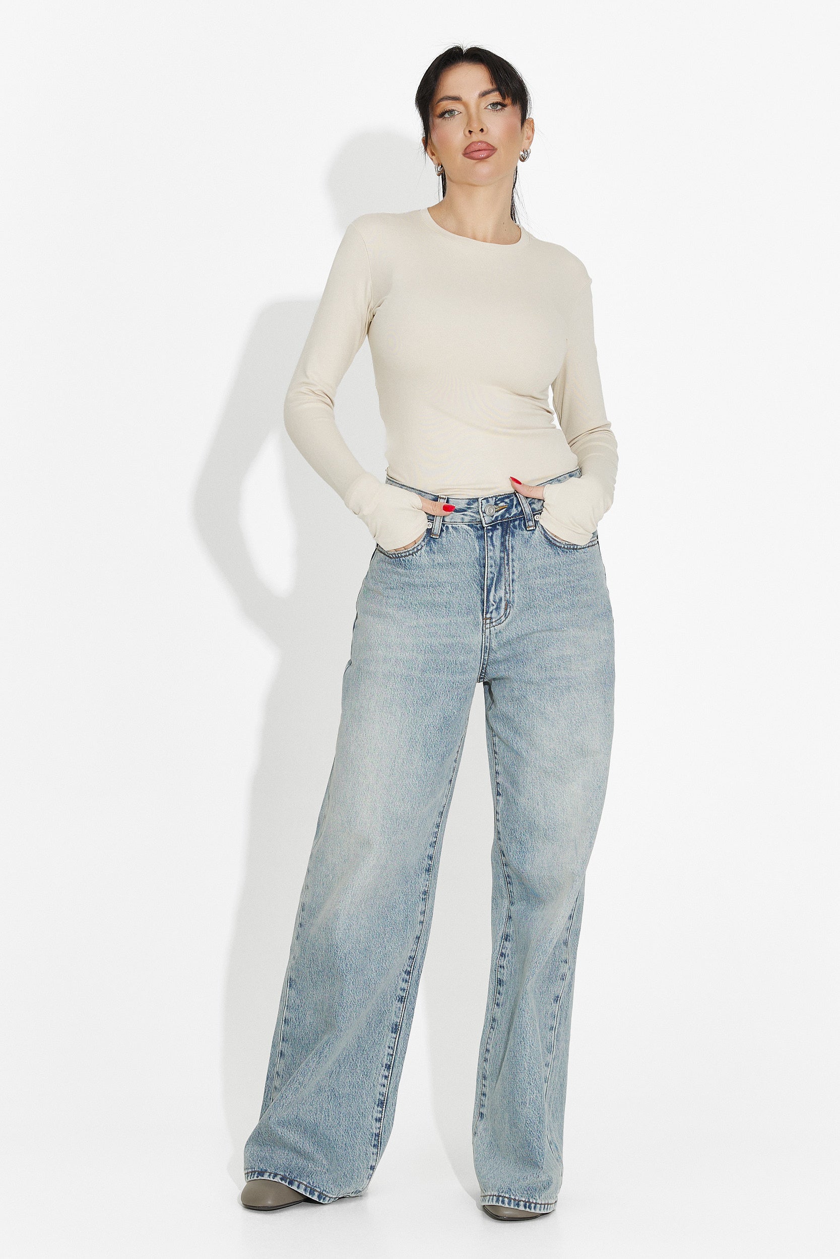 Дамска ежедневна блуза бежова Kisena bogas