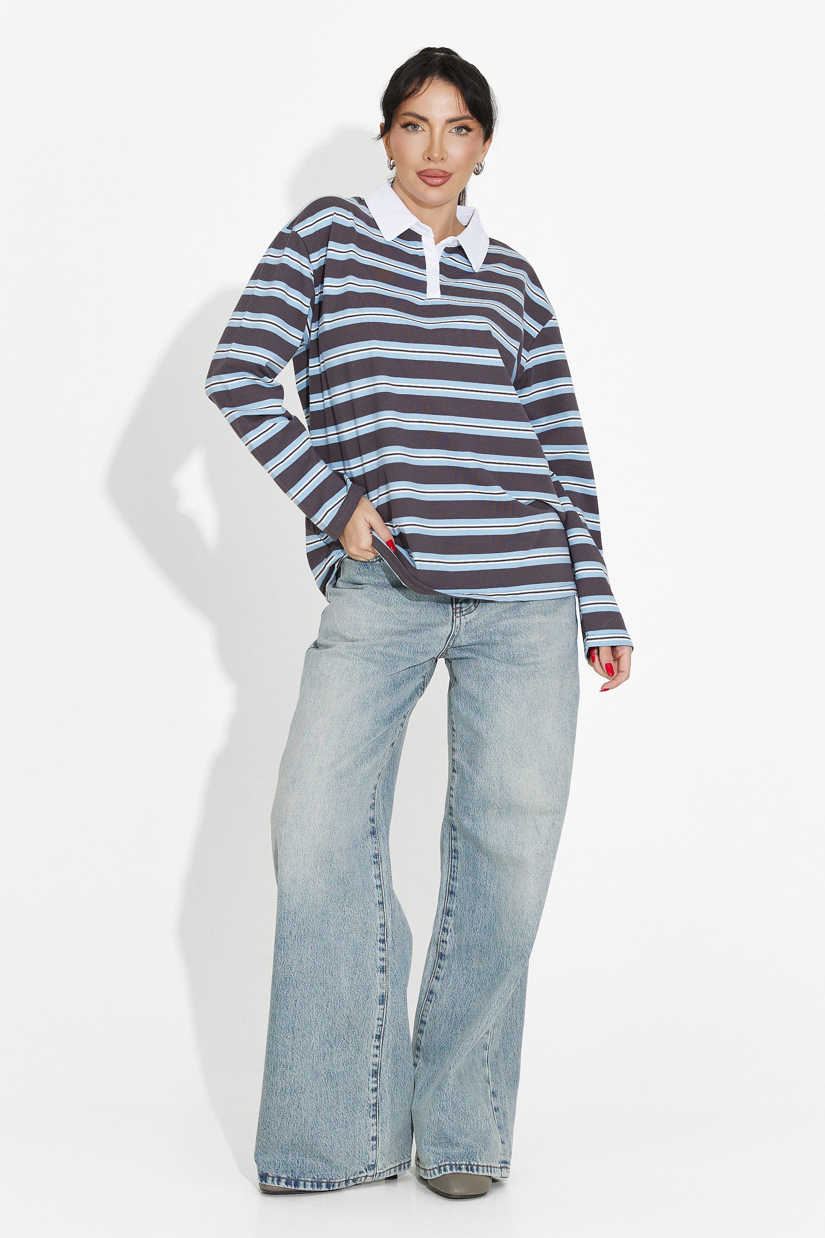 Дамска блуза ежедневна светлосиня Paloma Bogas