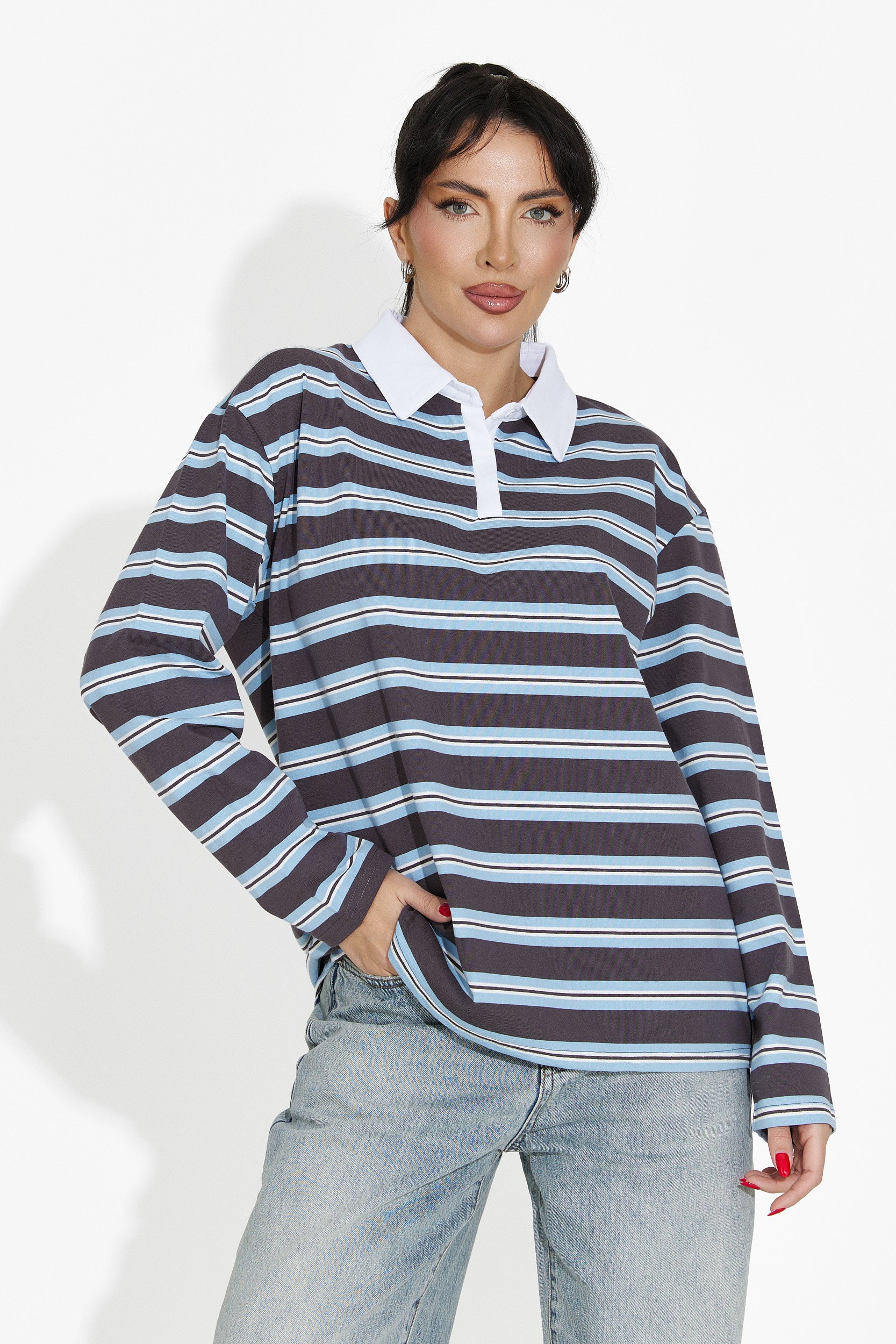 Дамска блуза ежедневна светлосиня Paloma Bogas