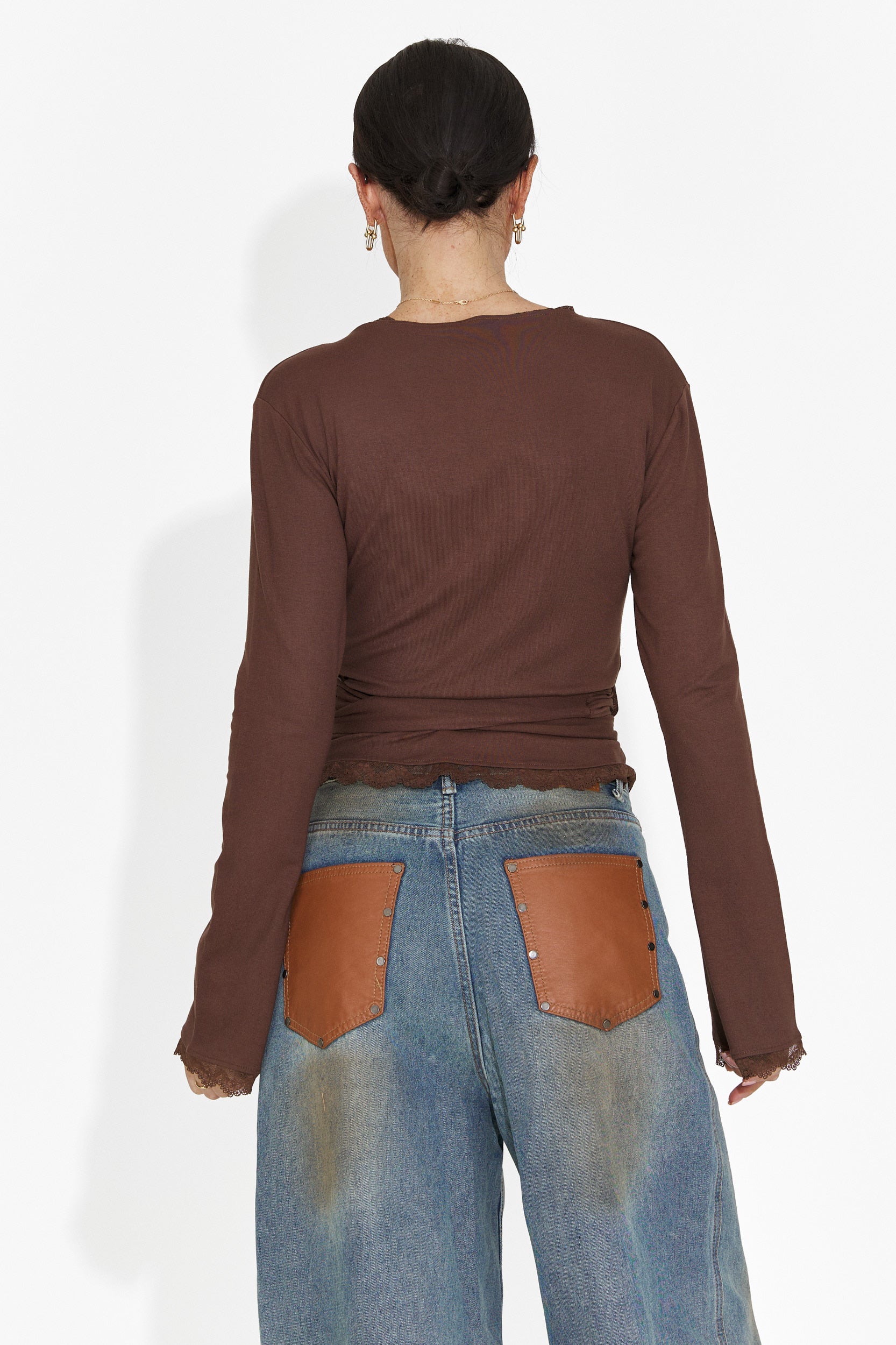 Дамска ежедневна блуза кафява Zaneta Bogas