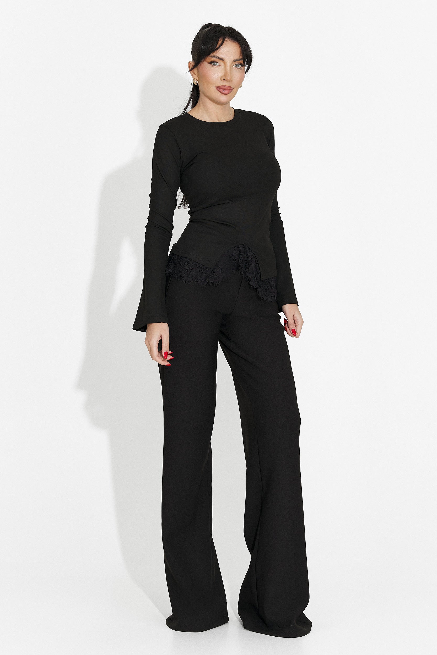 Дамска ежедневна черна блуза Daiela Bogas