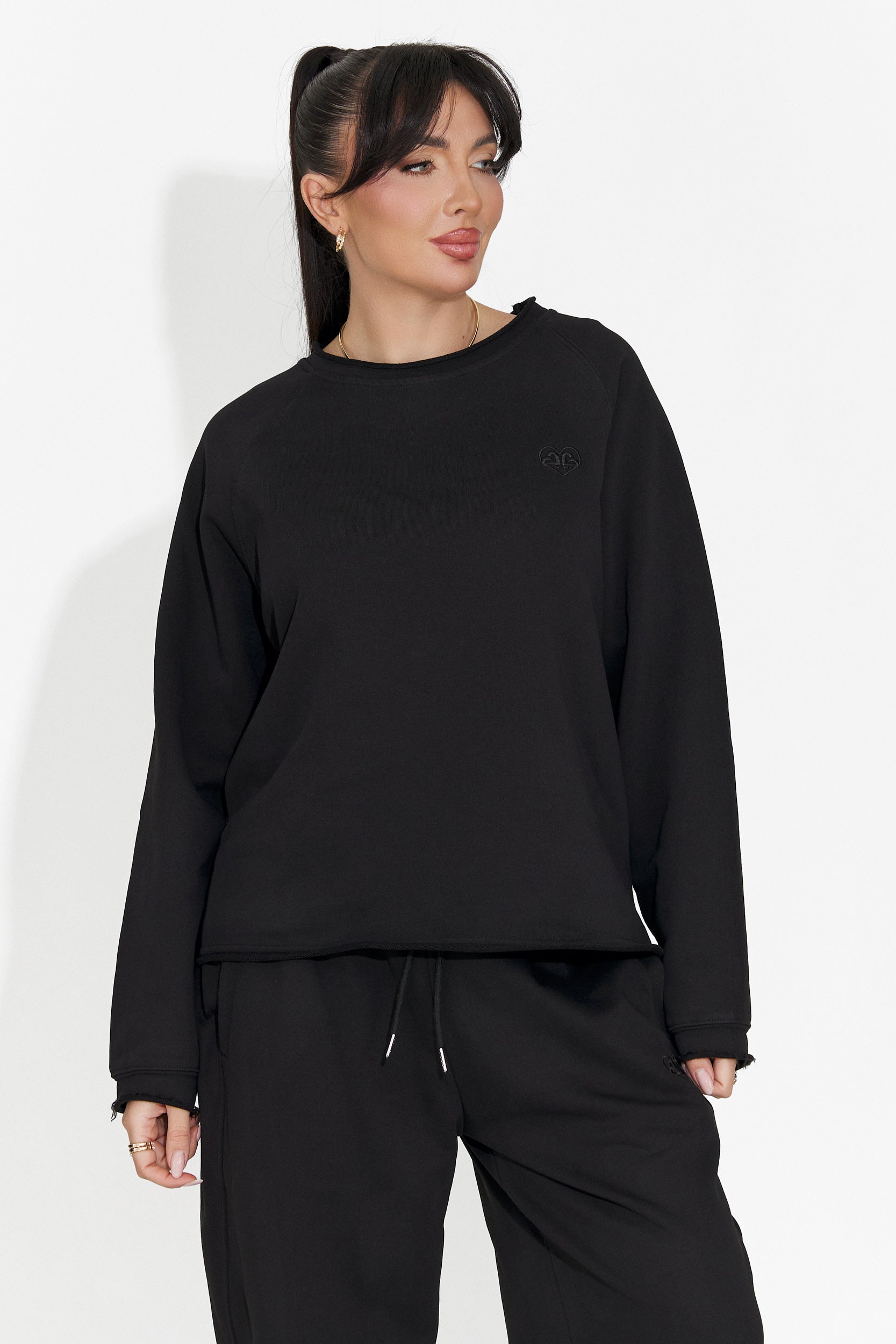 Дамска ежедневна черна блуза Kapia Bogas