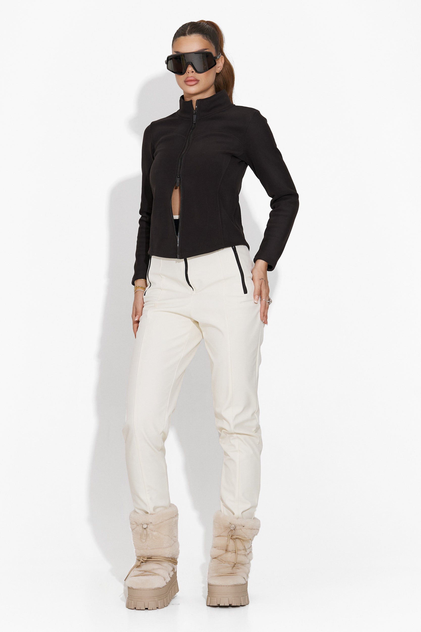 Черна дамска блуза за ежедневие Petronila Bogas