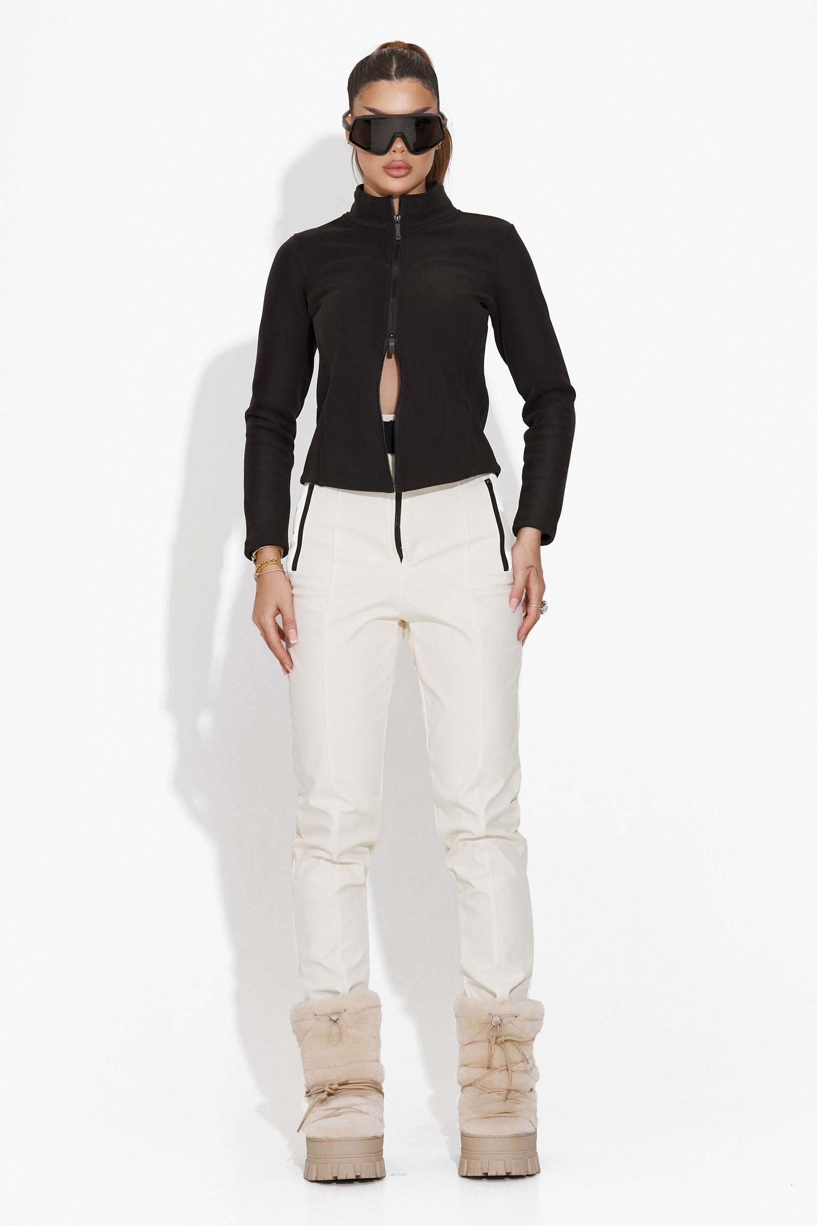 Черна дамска блуза за ежедневие Petronila Bogas