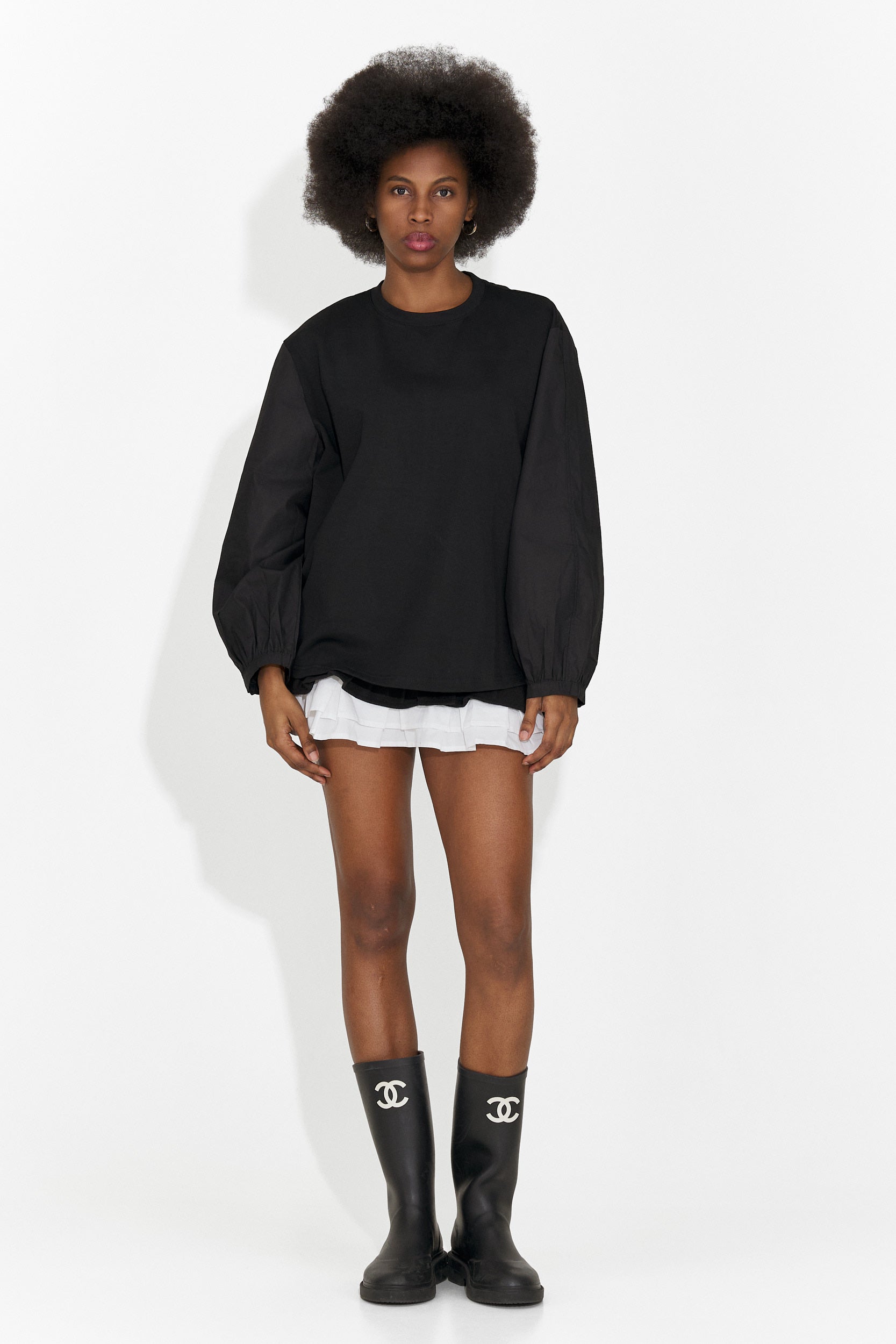 Кежуал блуза в черно за дами от Sheiva Bogas