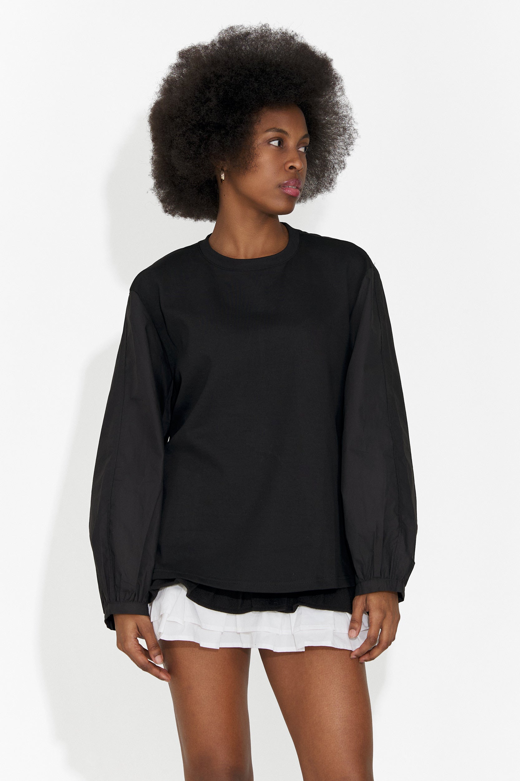 Кежуал блуза в черно за дами от Sheiva Bogas