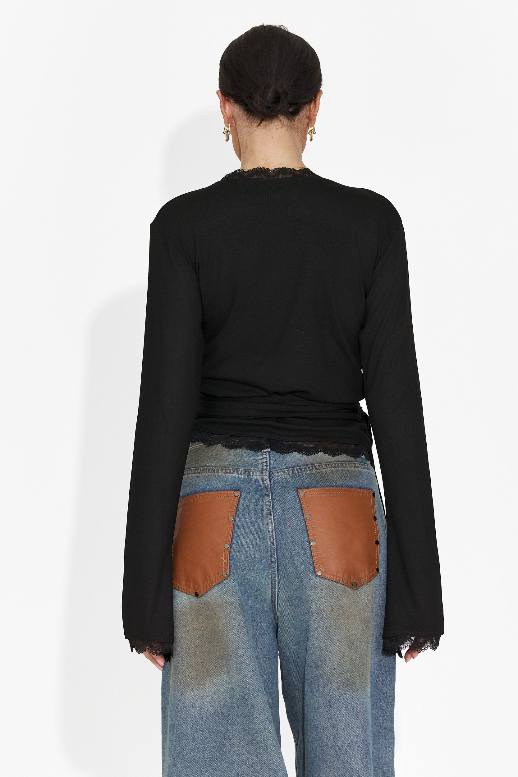 Дамска ежедневна черна блуза Zaneta Bogas