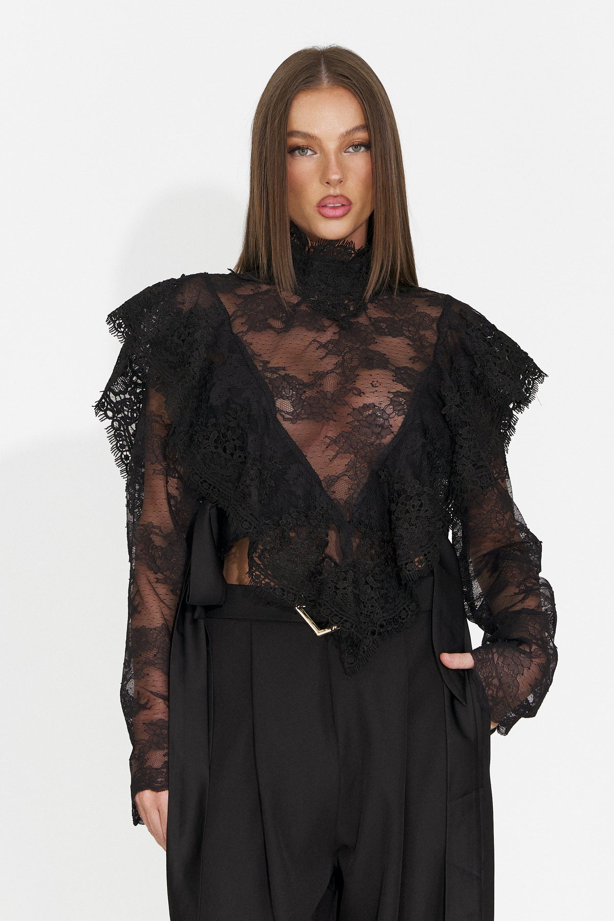Bluza eleganta neagra Glusiraura Bogas