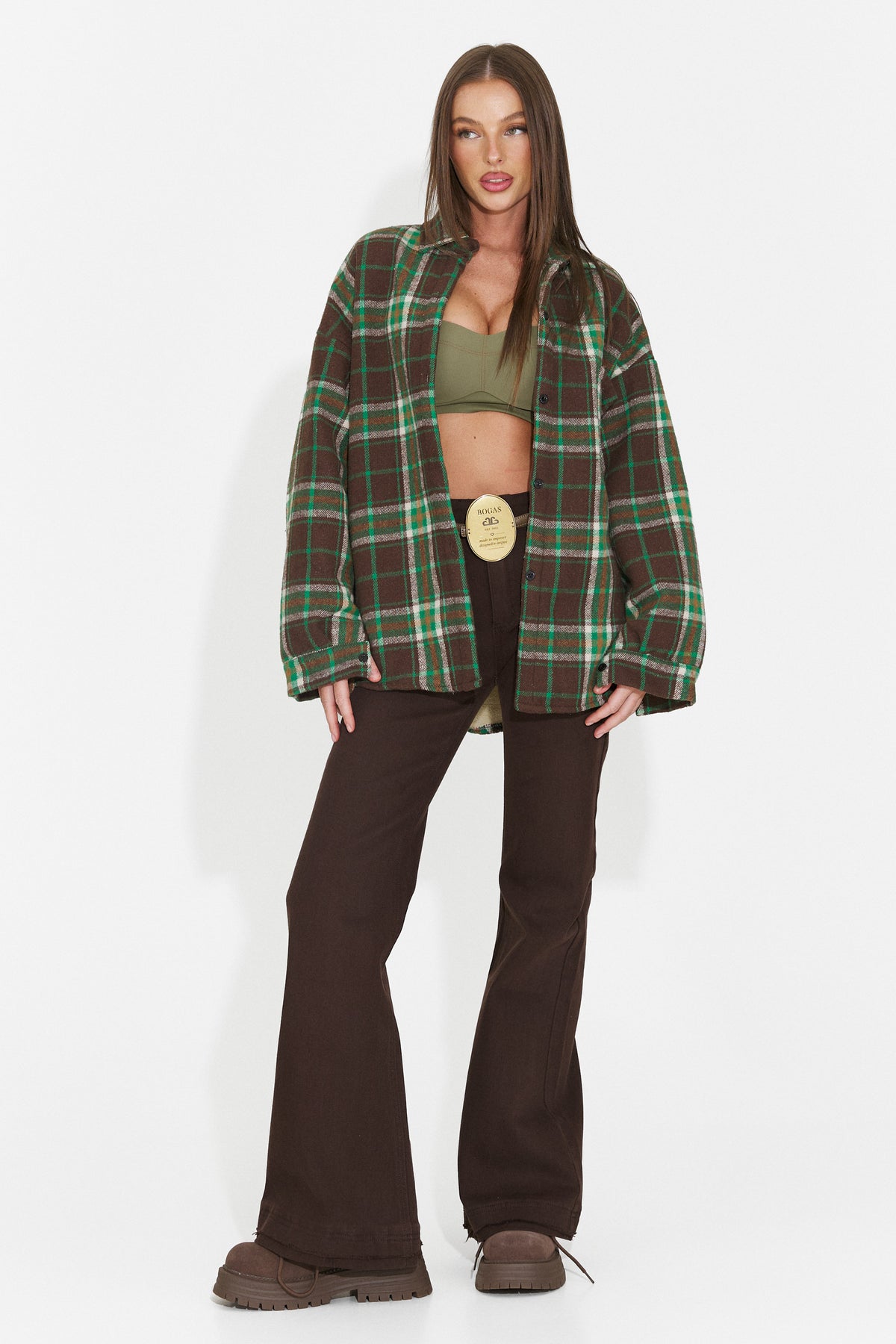 Camasa casual verde Jesitova Bogas