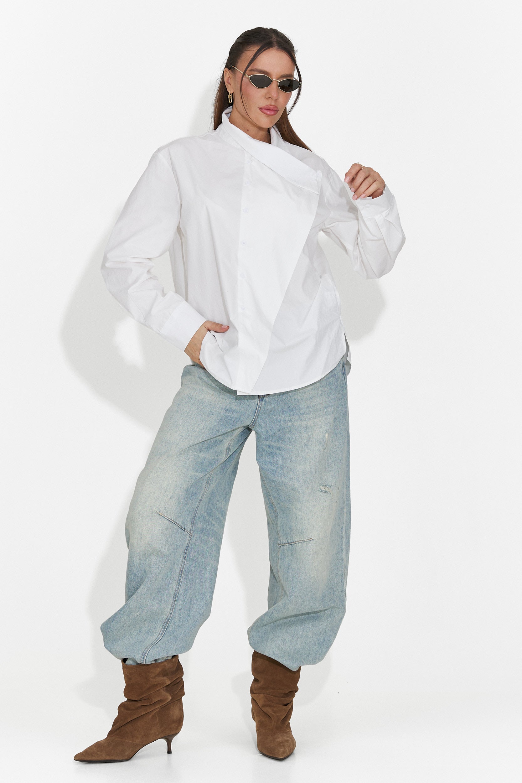 Дамска ежедневна бяла риза Edinea Bogas