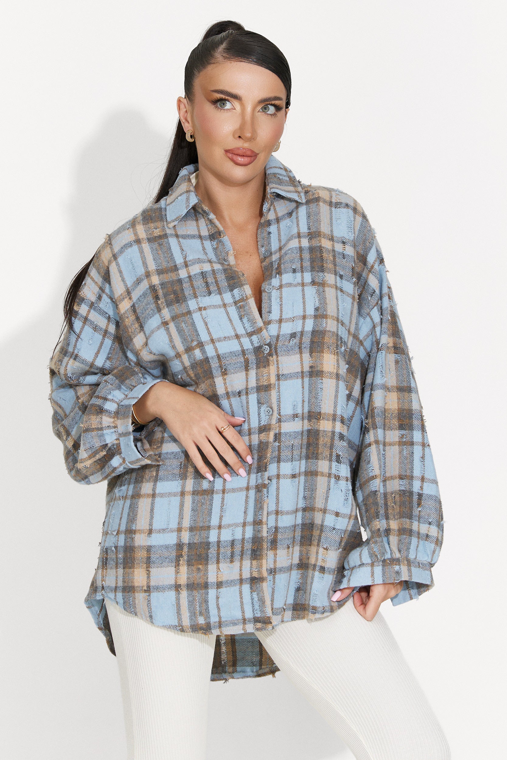 Дамска риза ежедневна синя Jasara Bogas