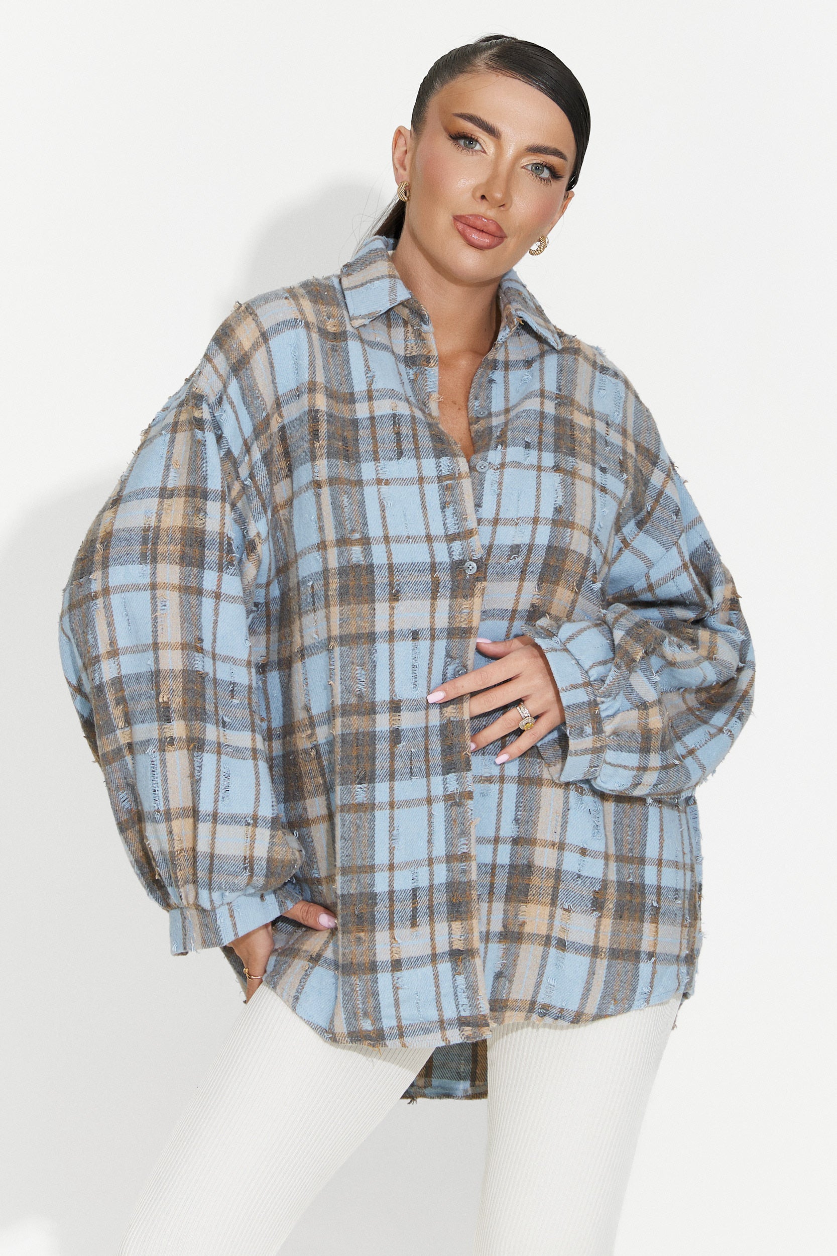 Дамска риза ежедневна синя Jasara Bogas