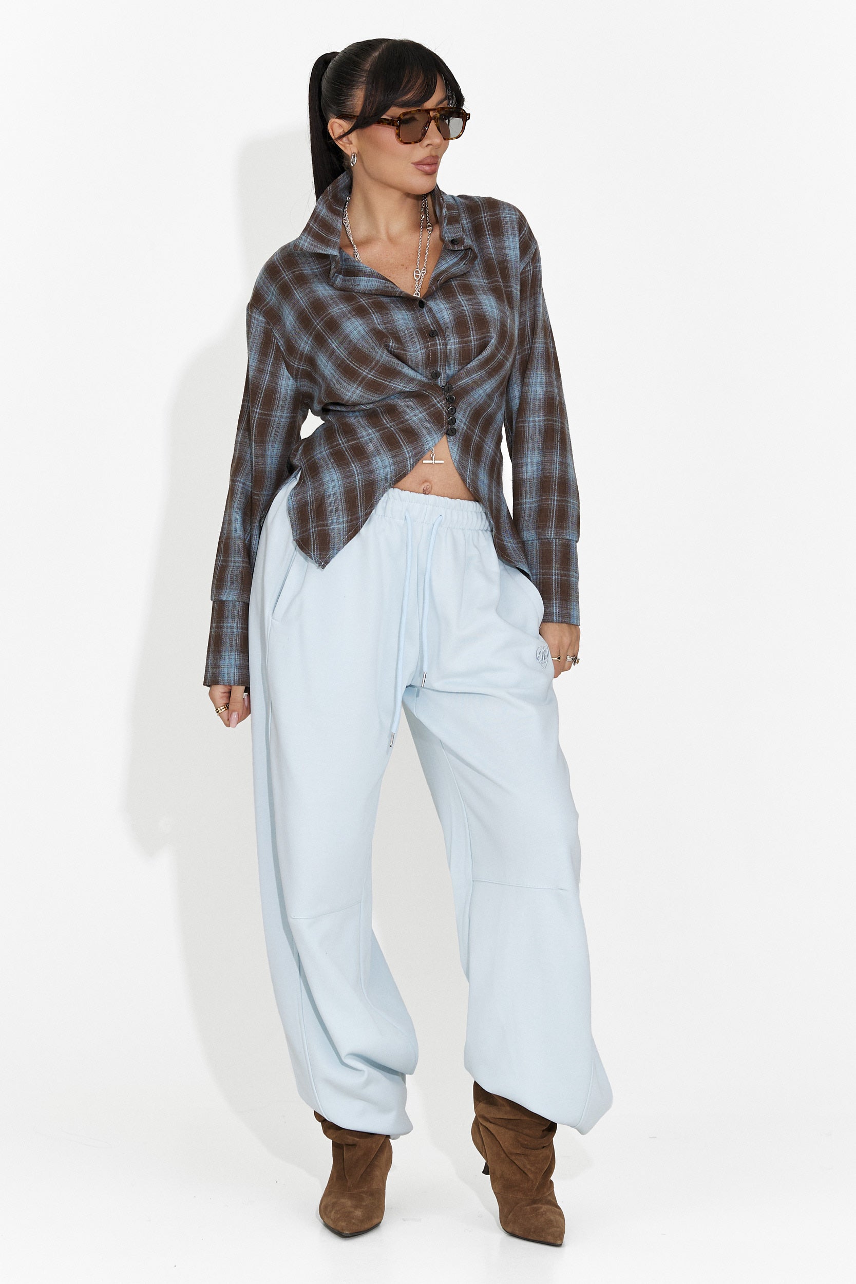 Дамска ежедневна риза светлосиня Laurina Bogas