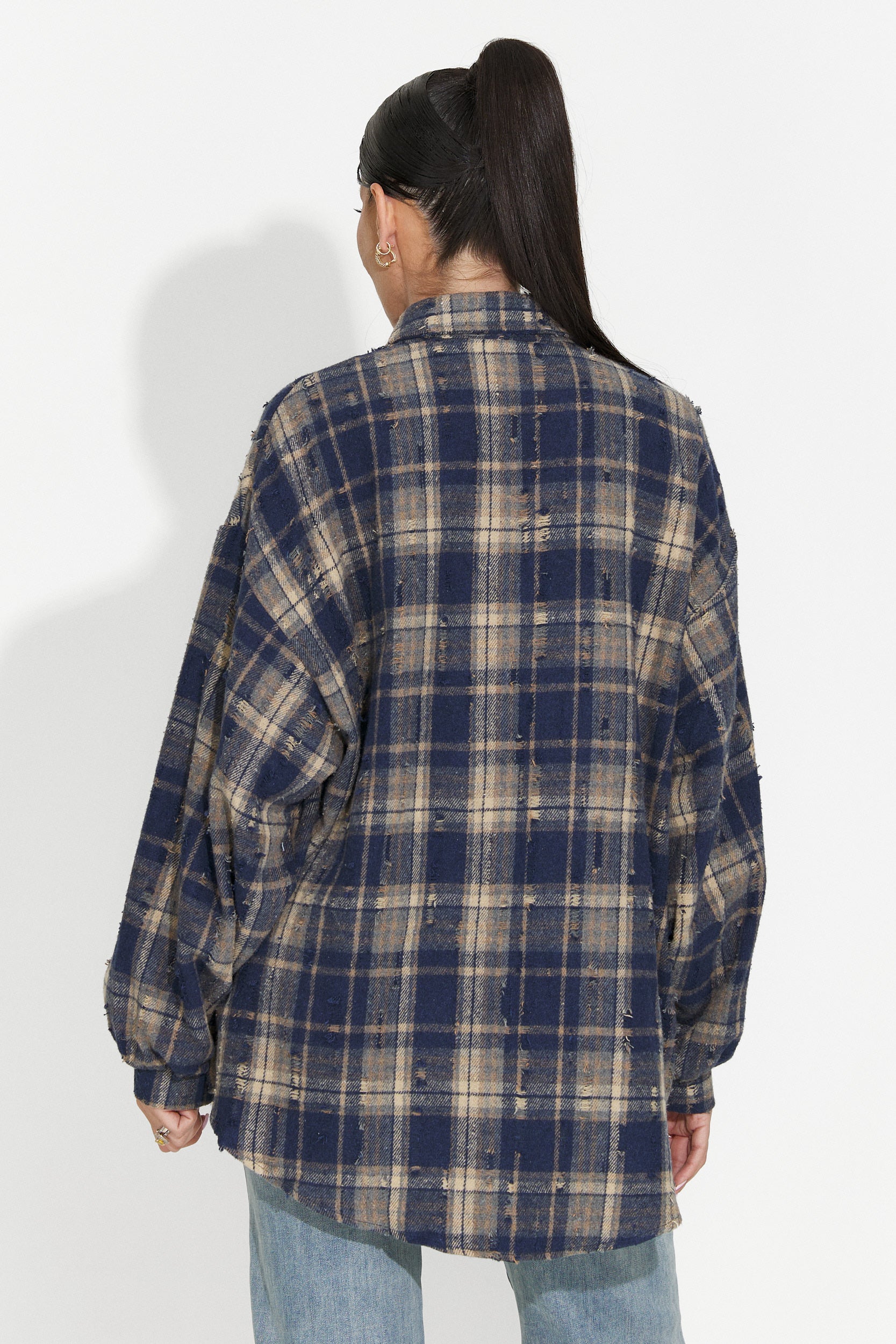 Дамска риза ежедневна тъмносиня Jasara Bogas