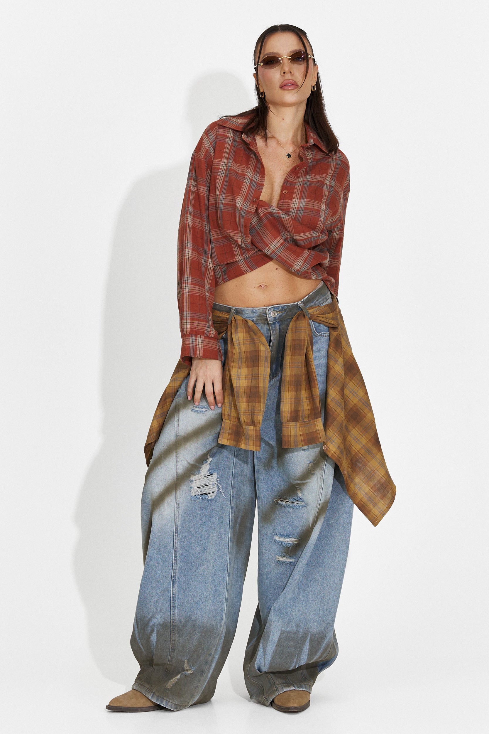 Camasa dama casual caramiziu Barcely Bogas