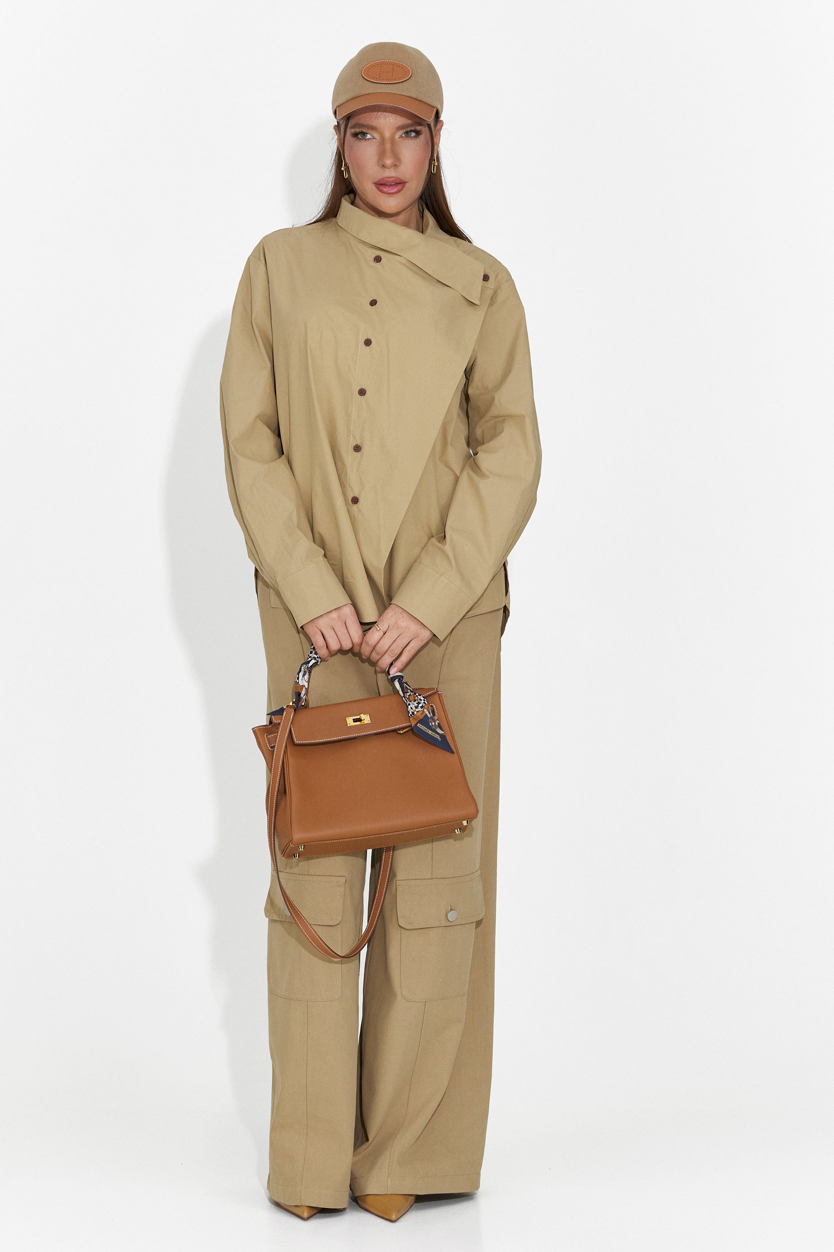 Дамска ежедневна риза кафява Edinea Bogas