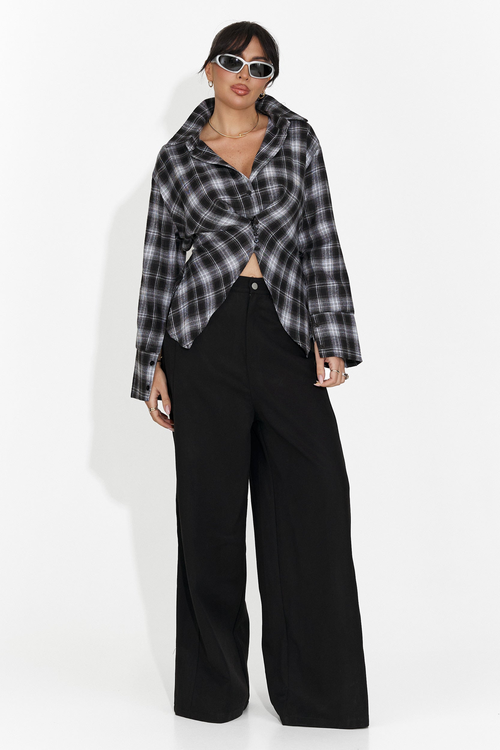 Дамска ежедневна черна риза Laurina Bogas