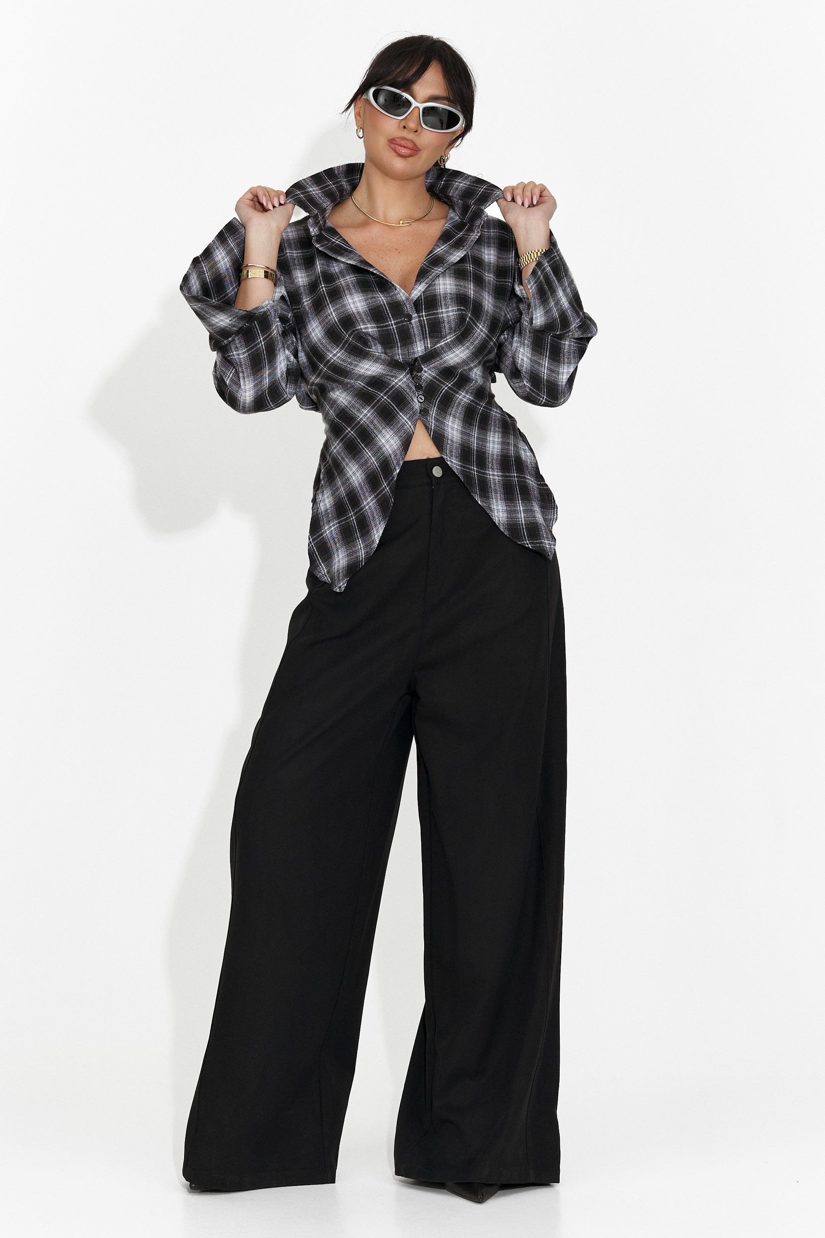 Дамска ежедневна черна риза Laurina Bogas