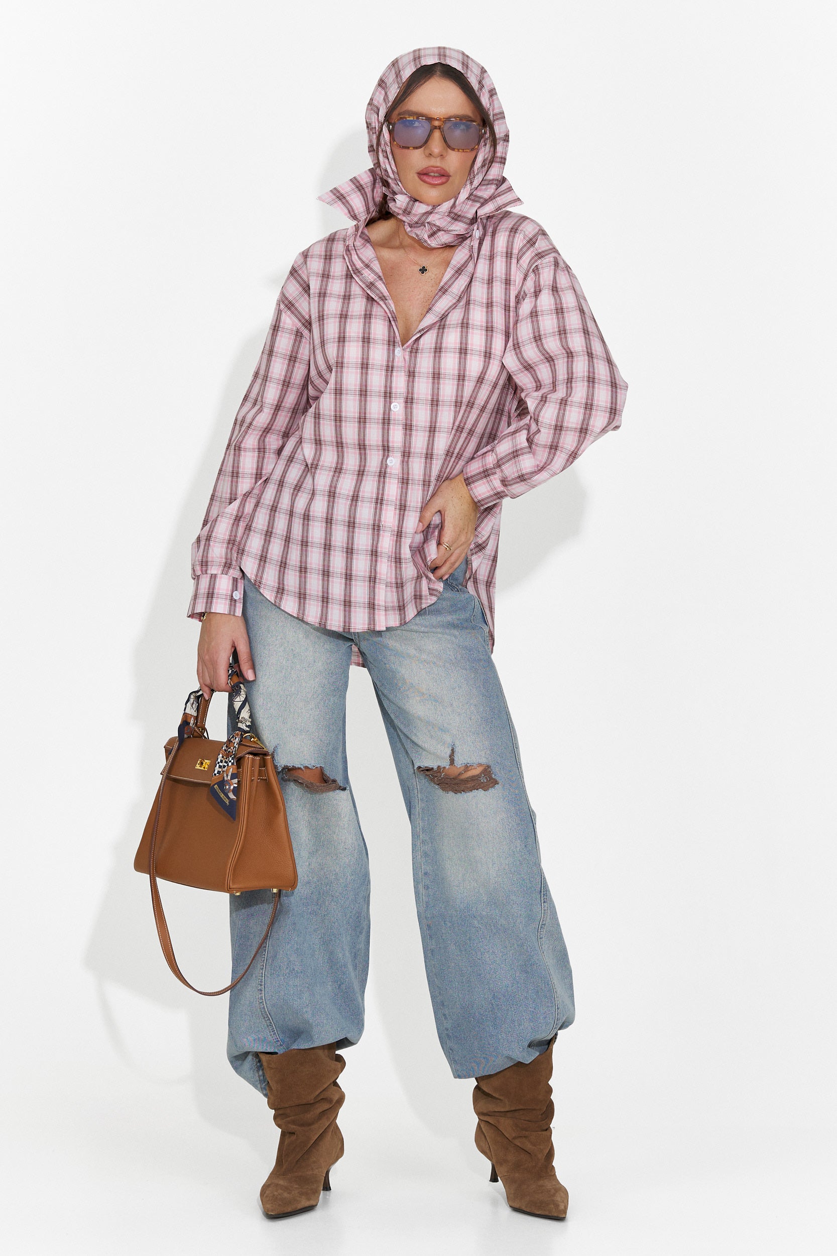 Розова дамска ежедневна риза Jomelia Bogas