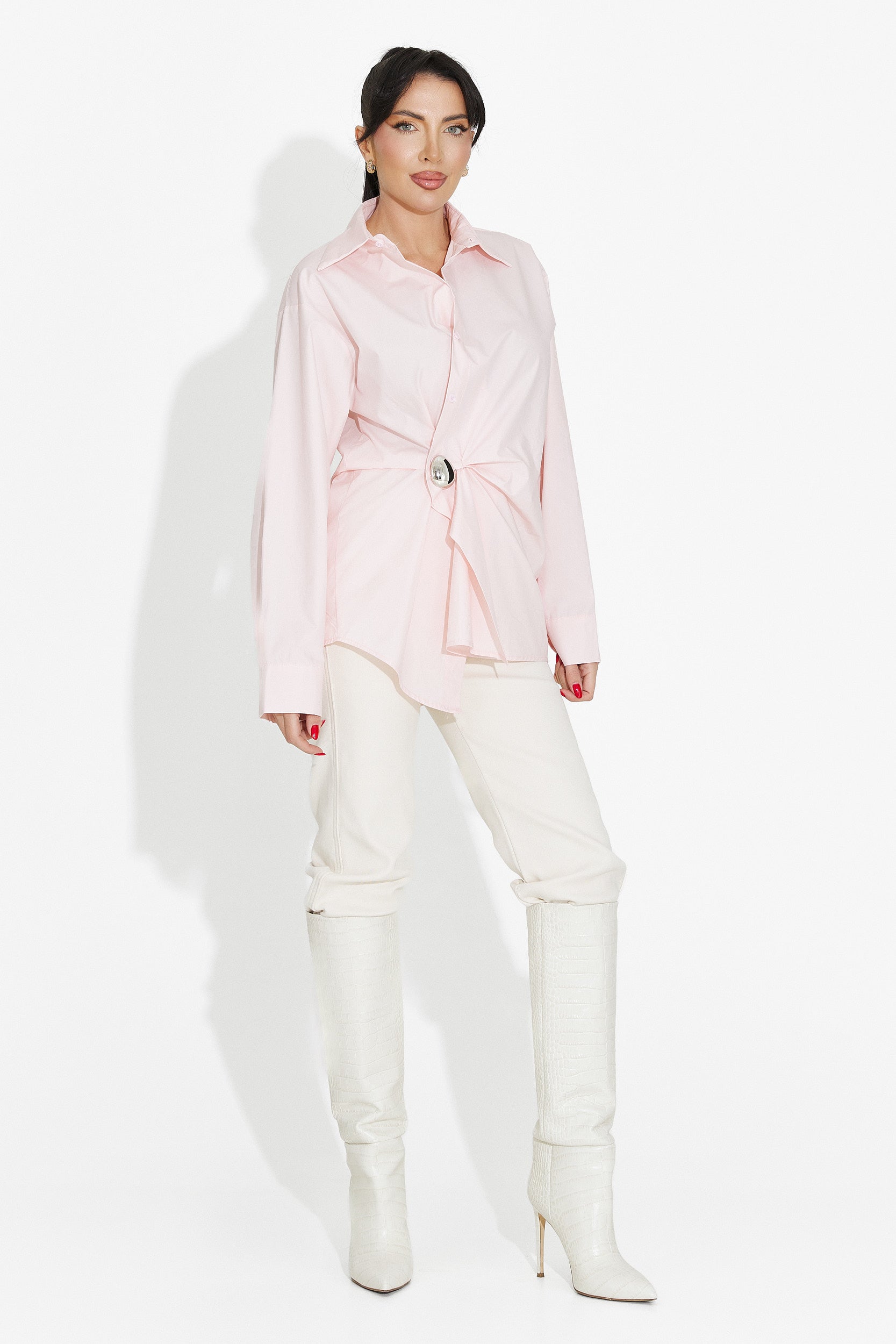 Дамска ежедневна риза розова Melynda Bogas