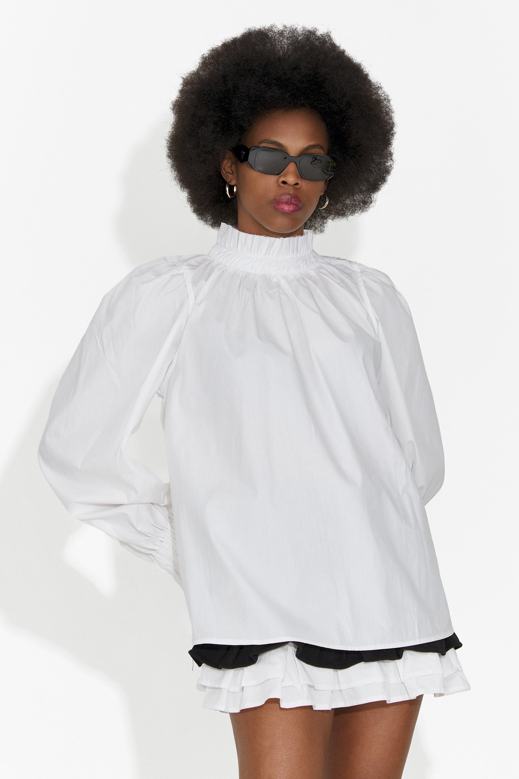 Елегантна бяла дамска риза Floriana Bogas