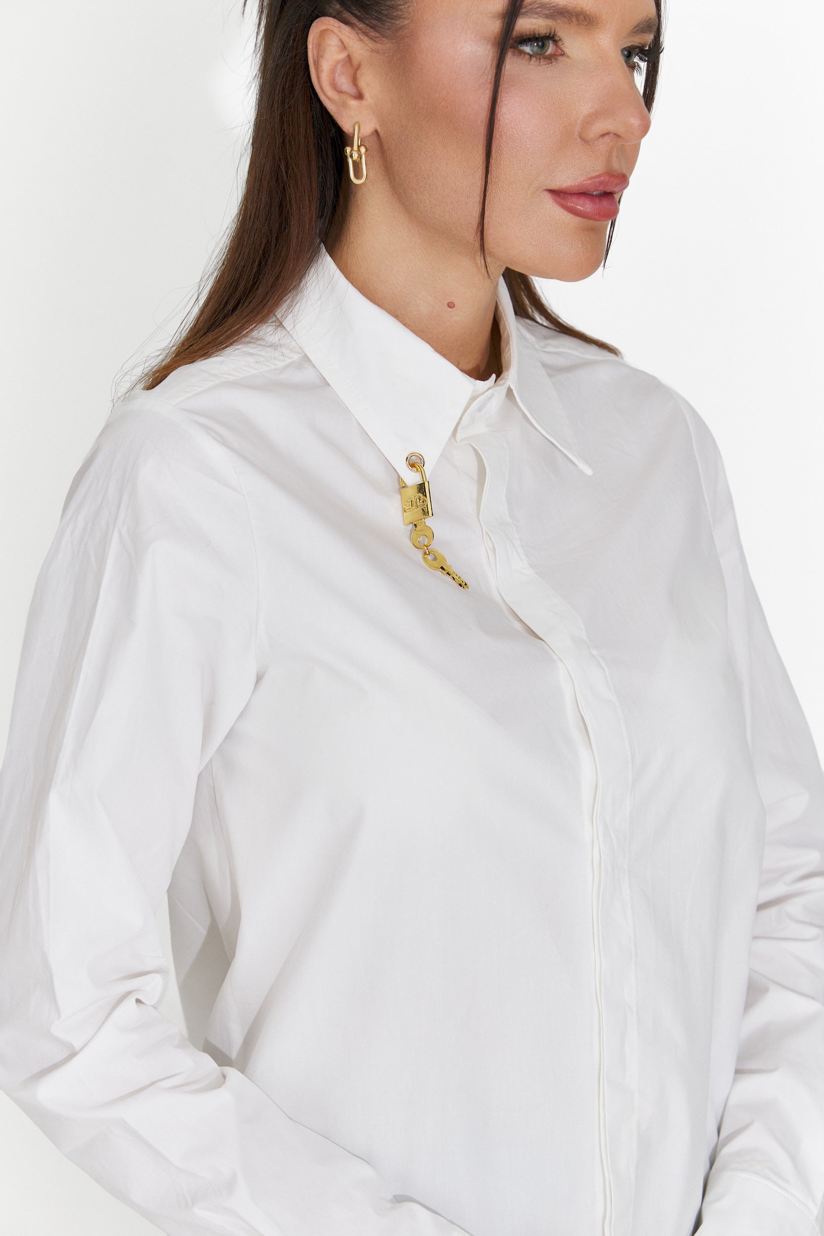 Елегантна бяла дамска риза Jetie Bogas