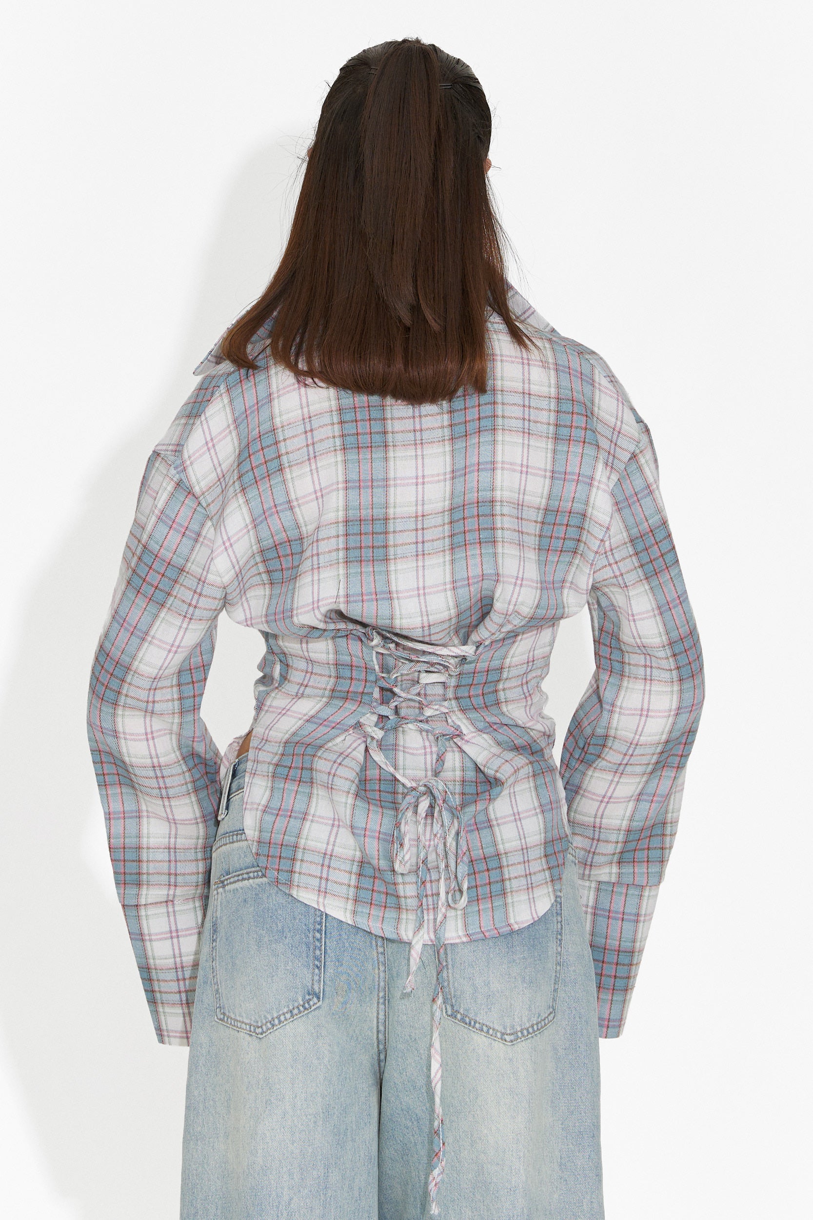 Елегантна дамска риза светлосиня Hermiona Bogas