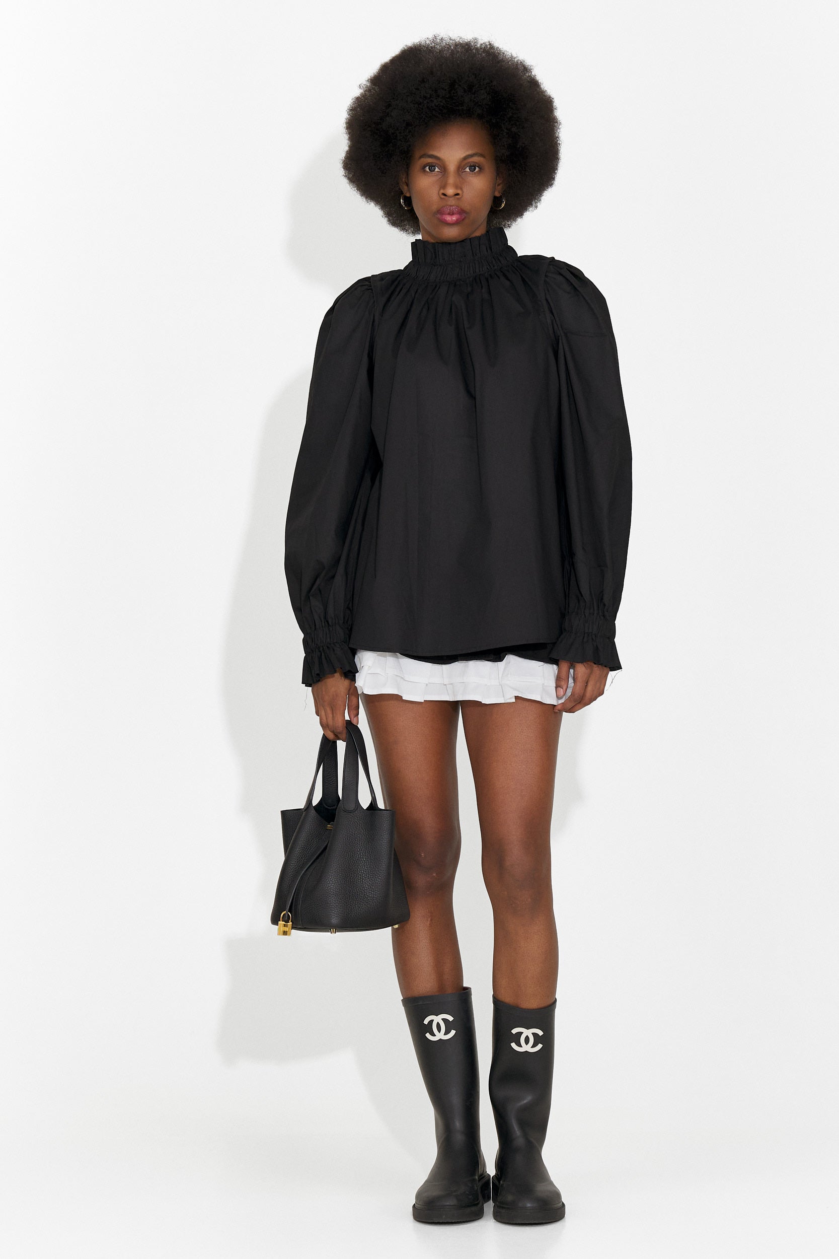 Елегантна дамска риза в черно Floriana Bogas