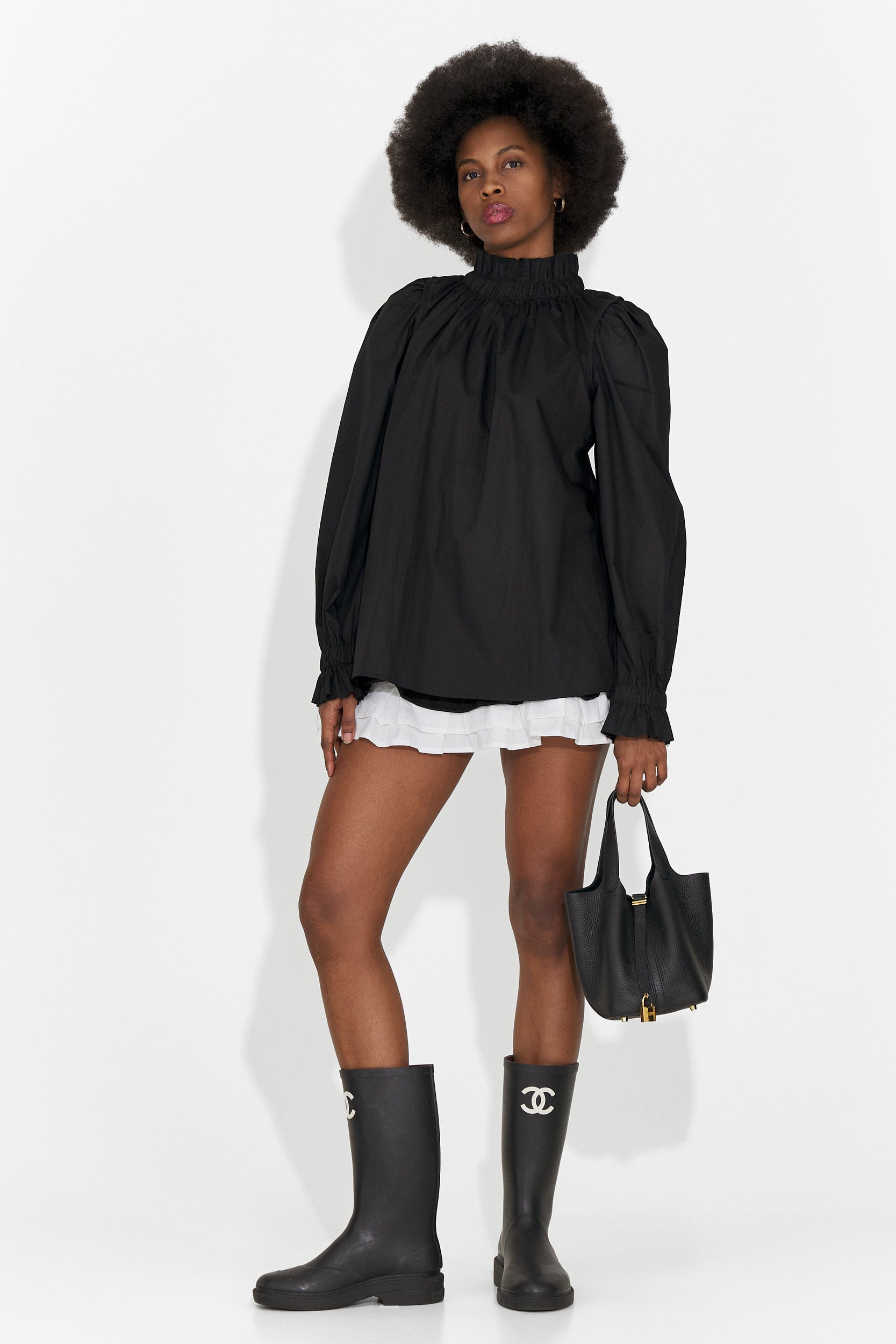 Елегантна дамска риза в черно Floriana Bogas