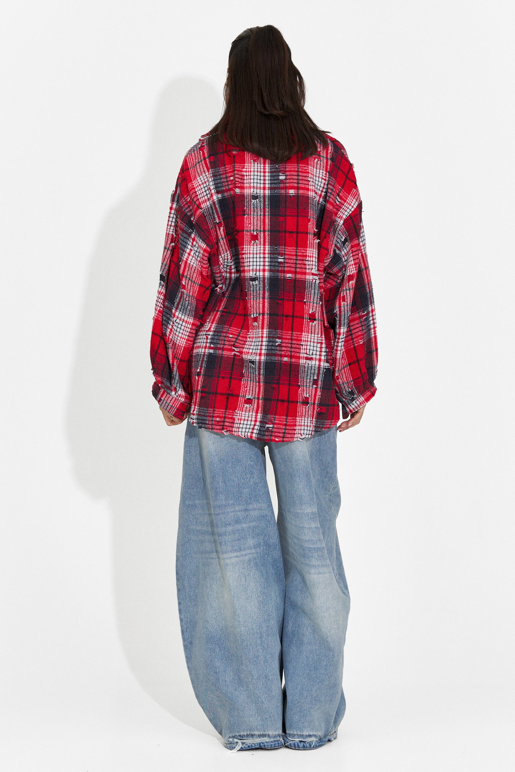 Елегантна Червена Дамска Риза Чисто Bogas